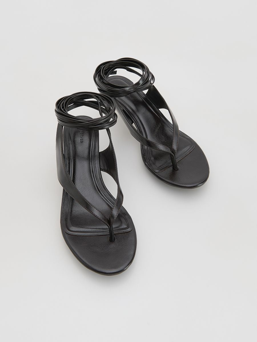 Ankle tie sandals