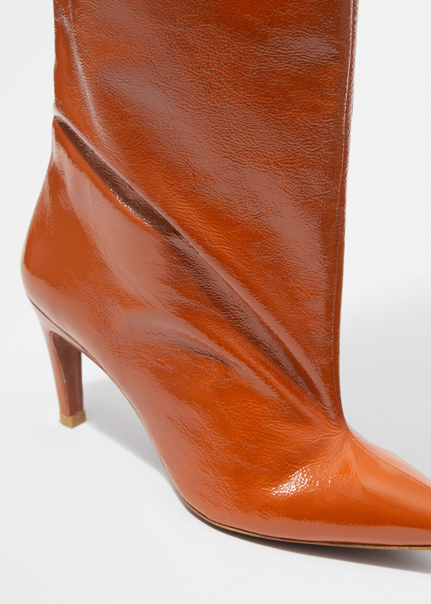 Patent-Leather Knee Boots
