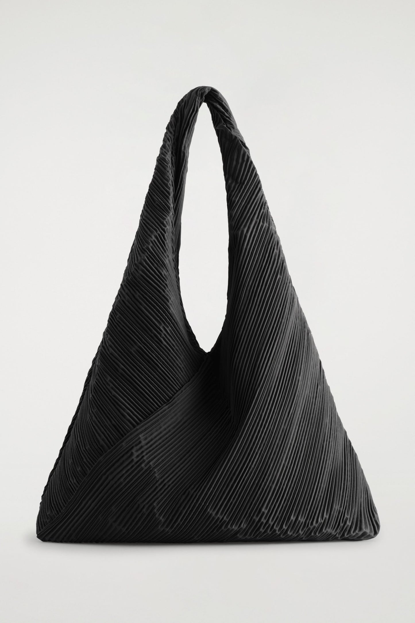 Sculptural Plissé Shoulder Bag