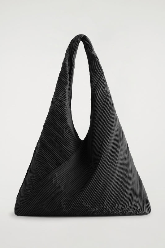 Sculptural  Plissé Shoulder Bag