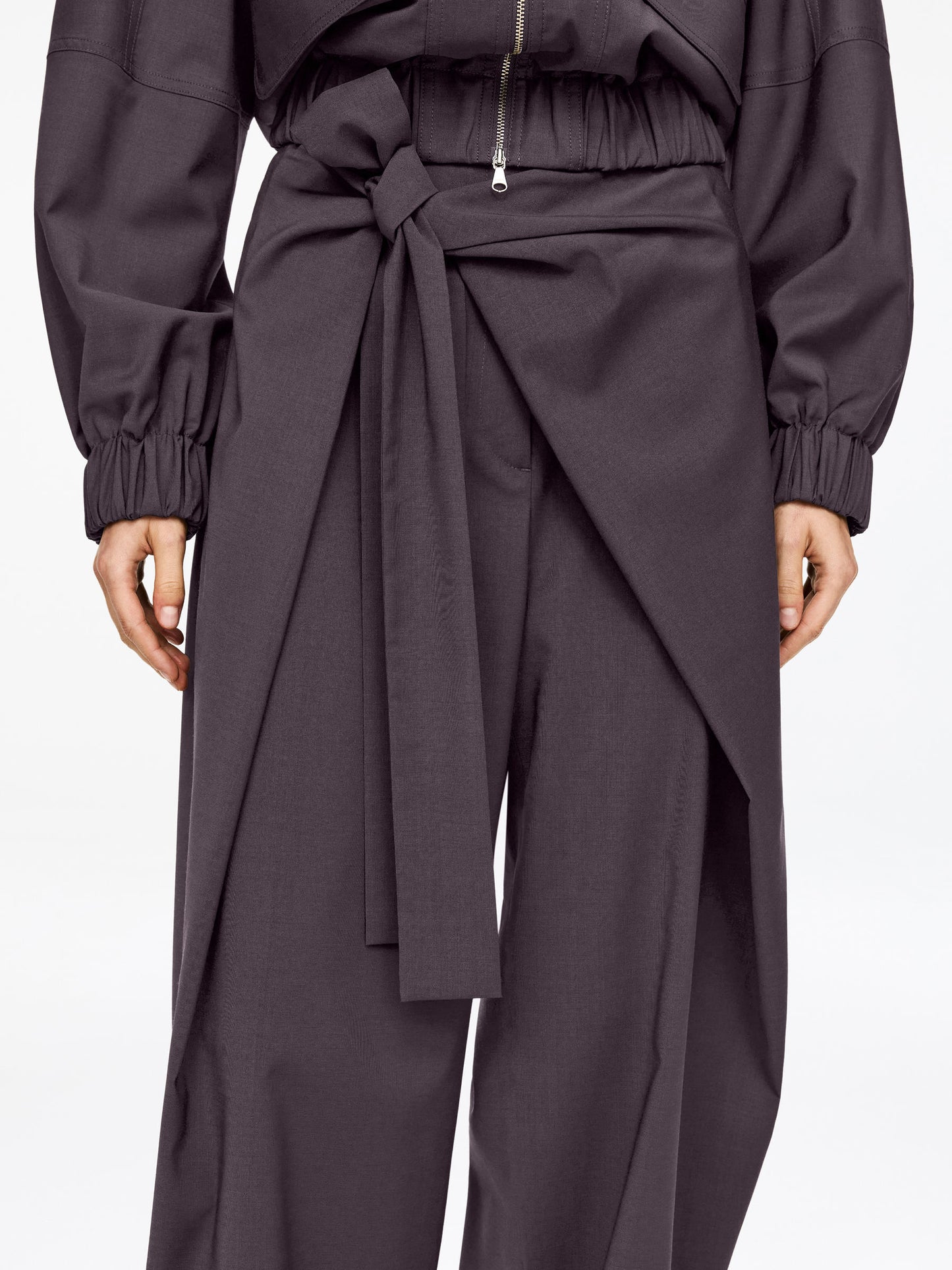 Wrap-Detail Tailored Trousers