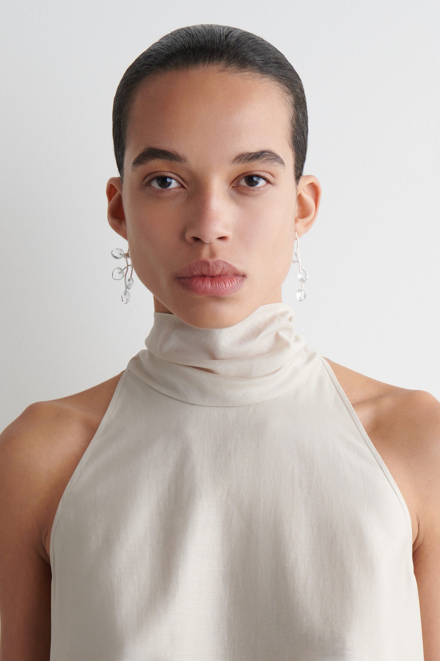 Mismatched Cascading Glass Earrings