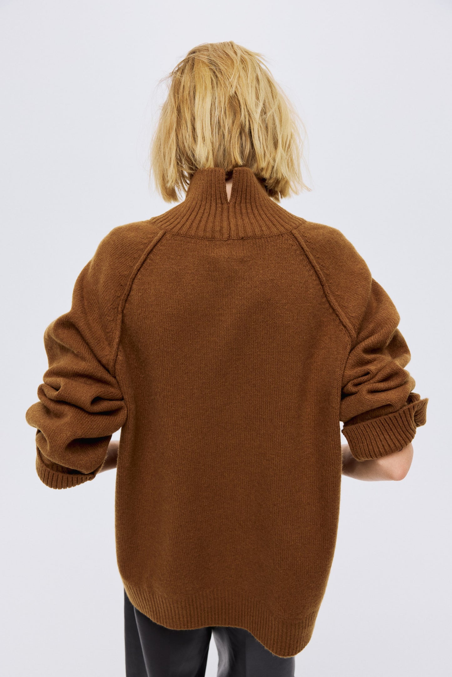 Oversized turtleneck jumper