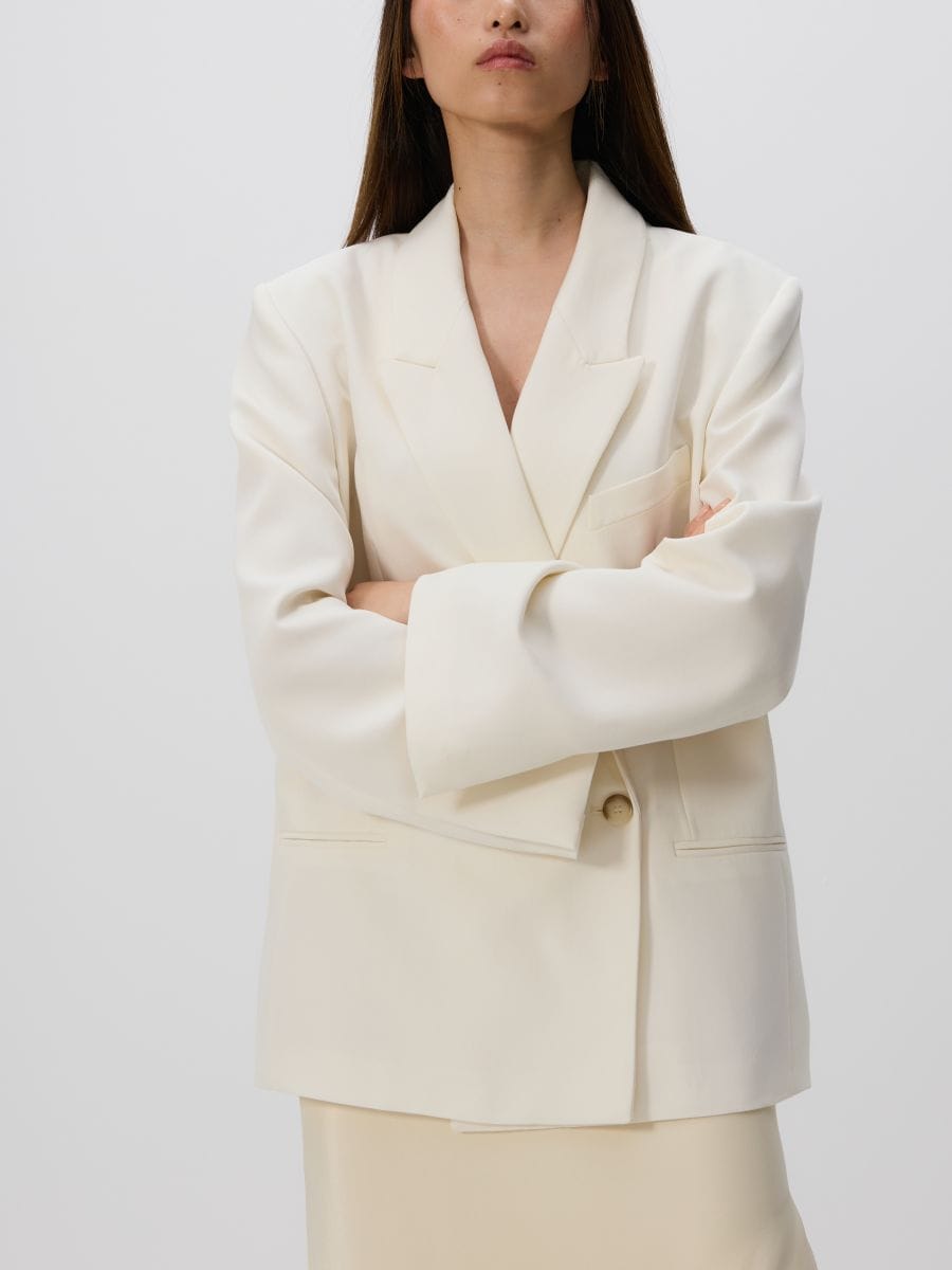 Viscose blend blazer