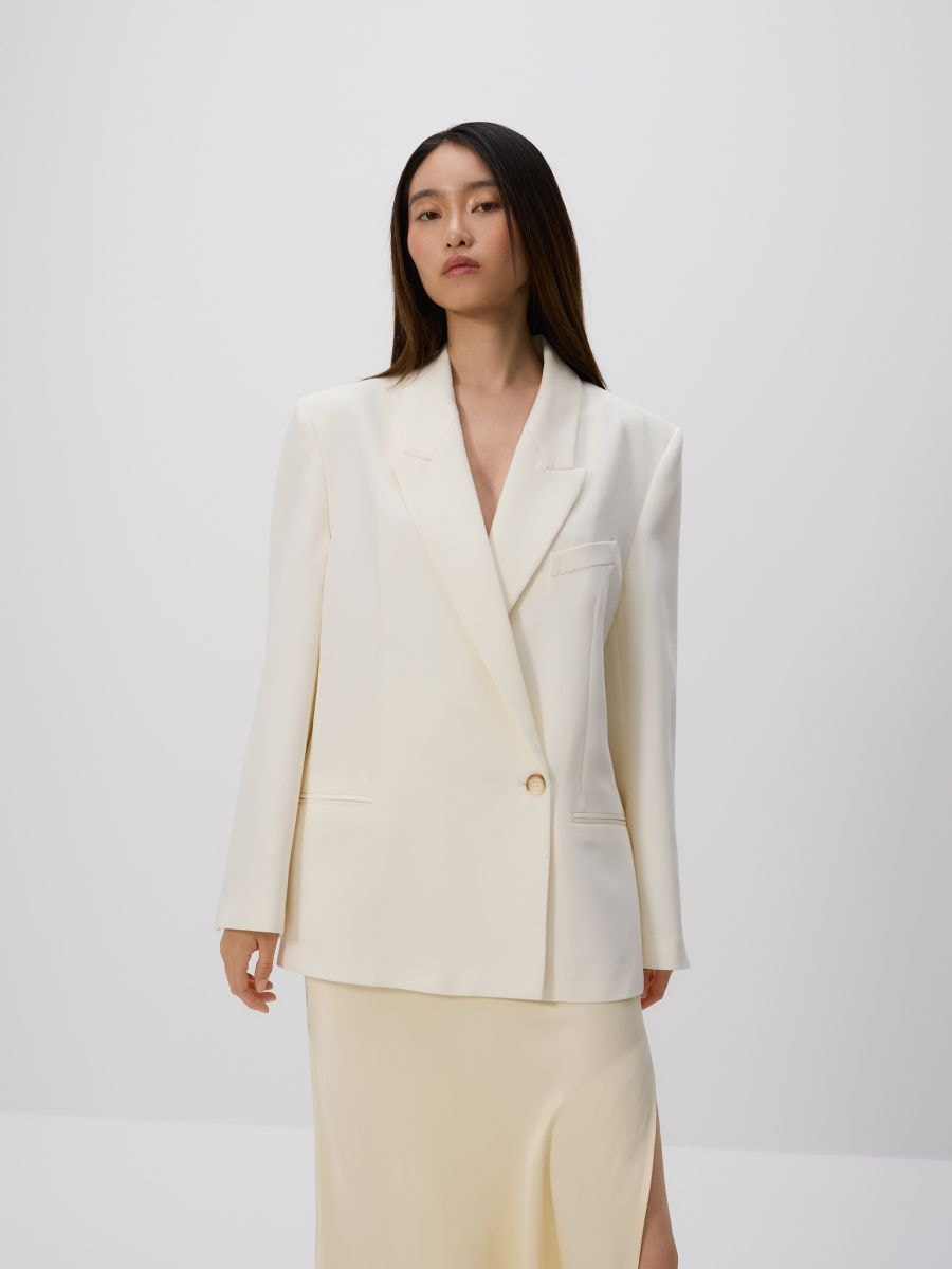 Viscose blend blazer