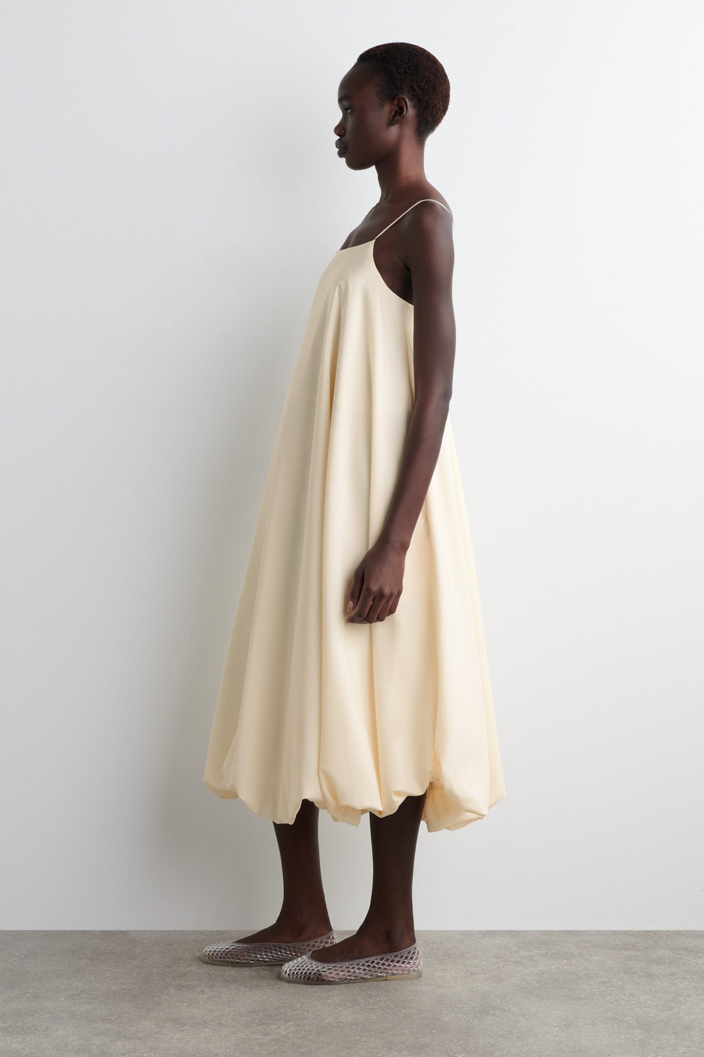Bubble-Hem Mini Dress