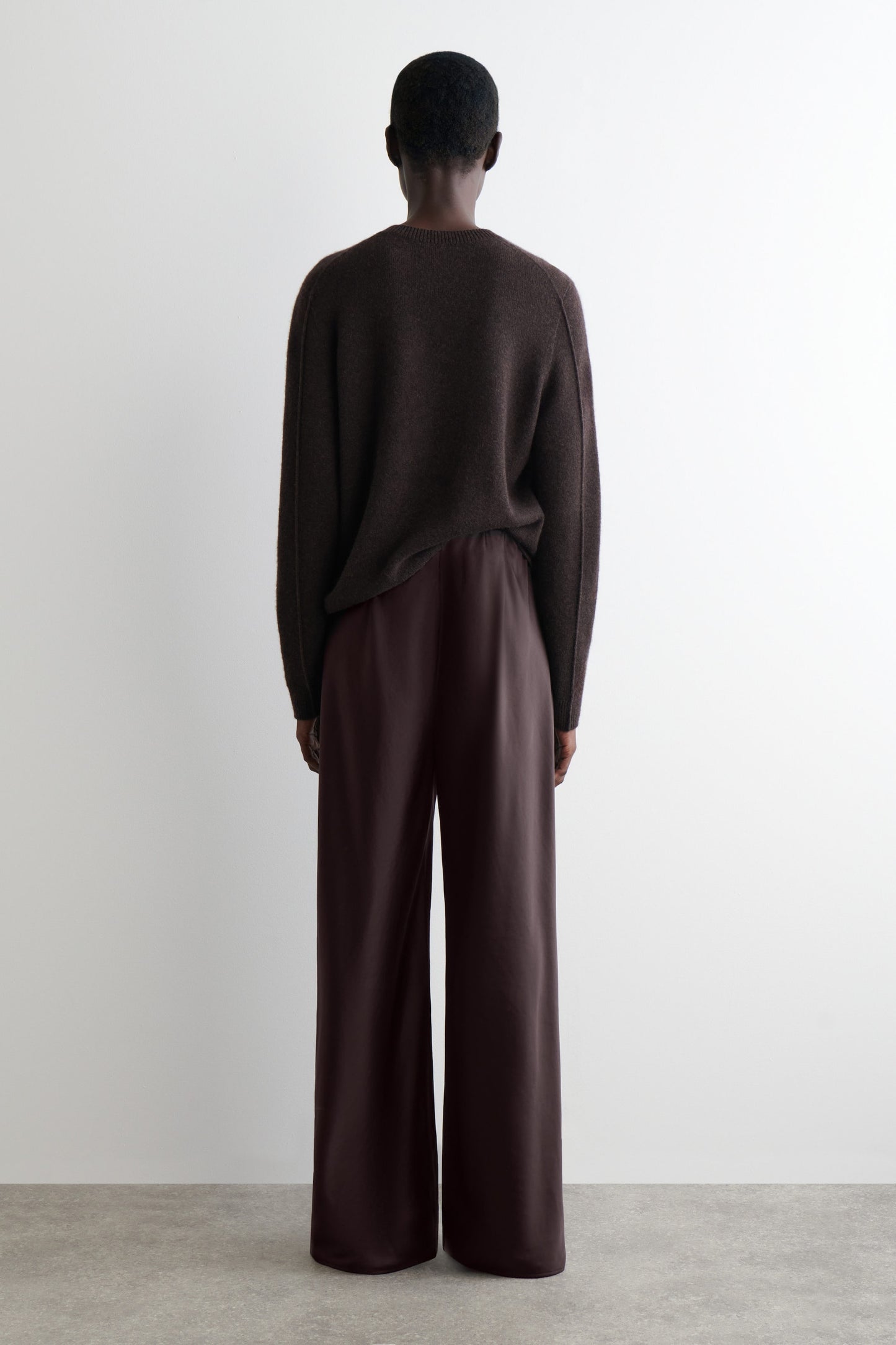 Satin Wide-Leg Trousers