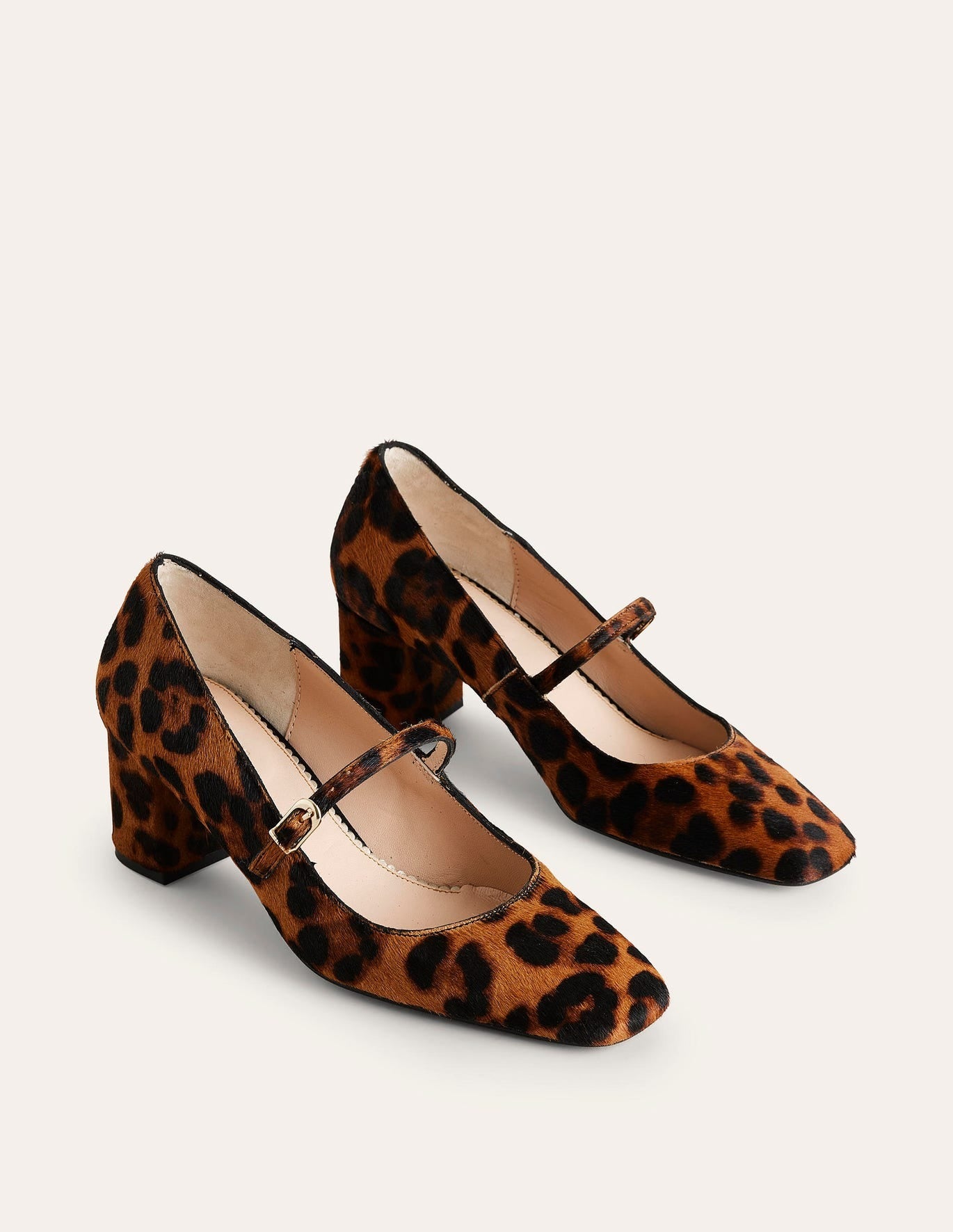 Block heel leopard Mary Jane