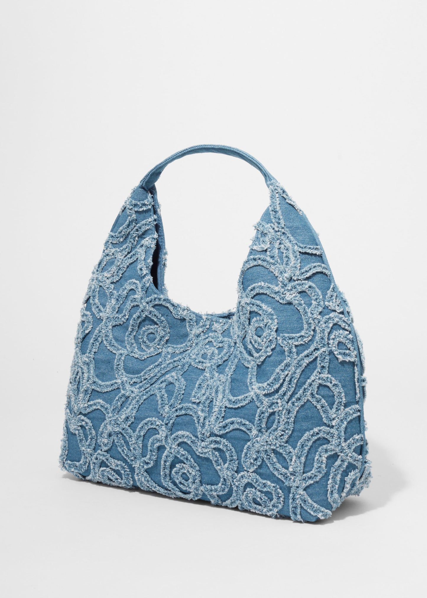 Small Appliquéd Denim Tote Bag