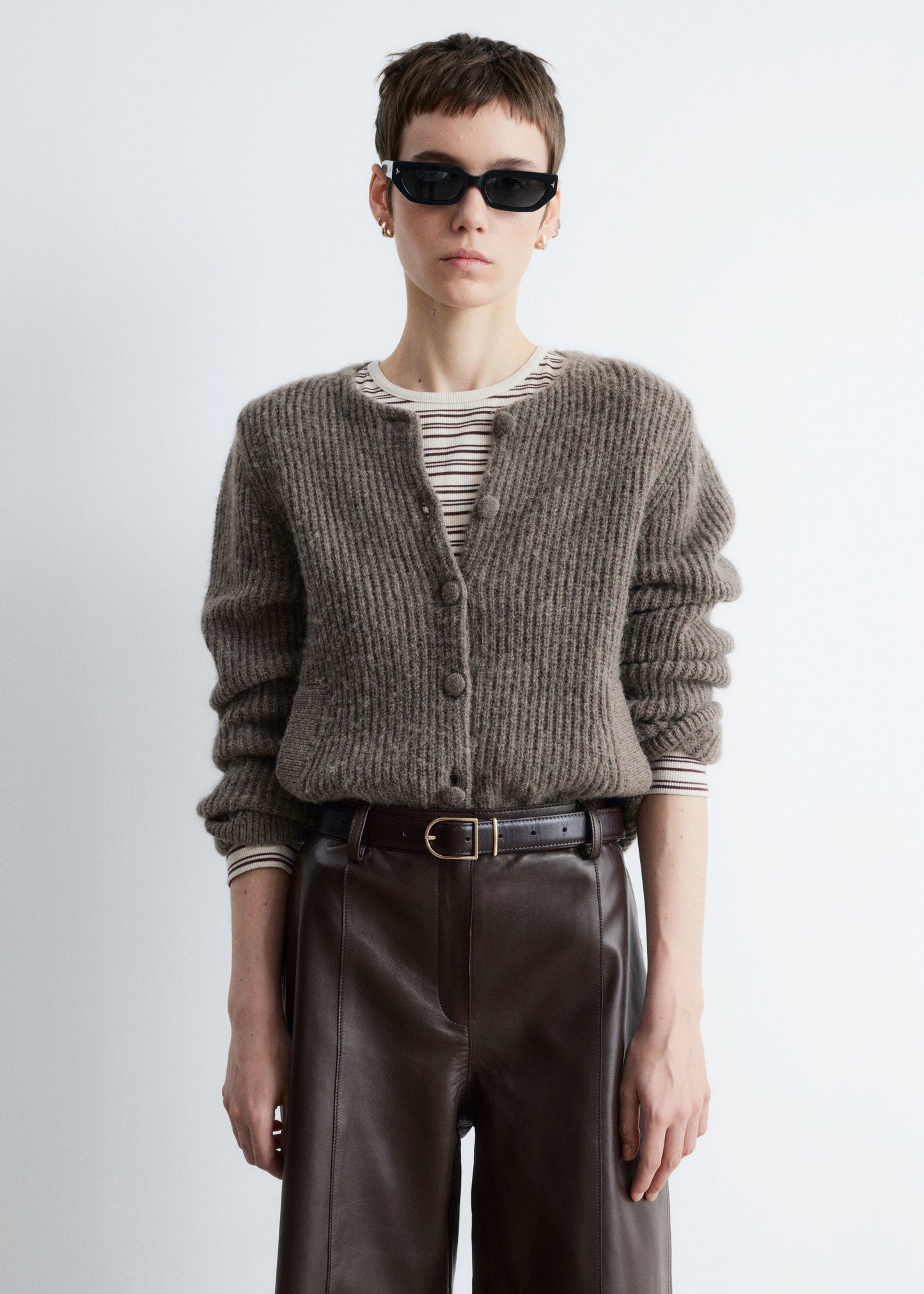 Rib-Knit Cardigan
