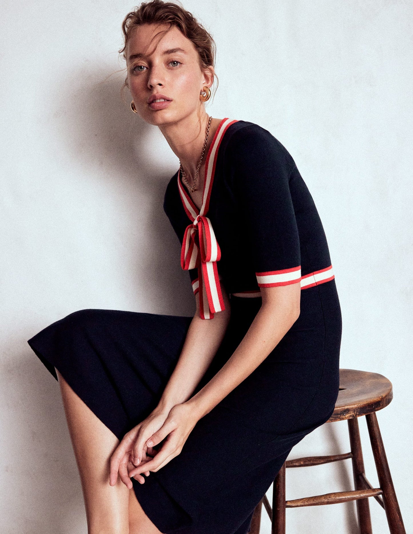 Tipped Bow Dress