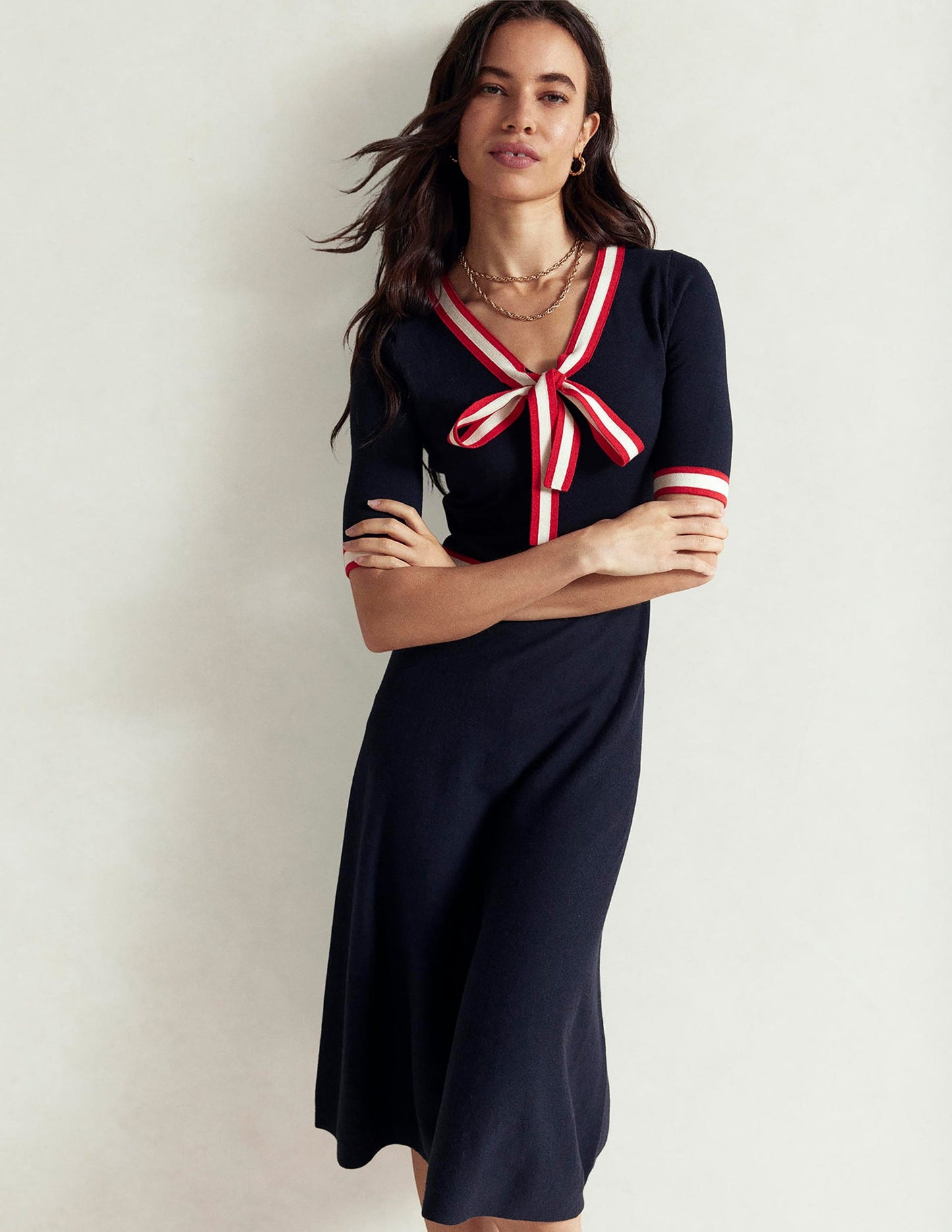 Tipped Bow Dress