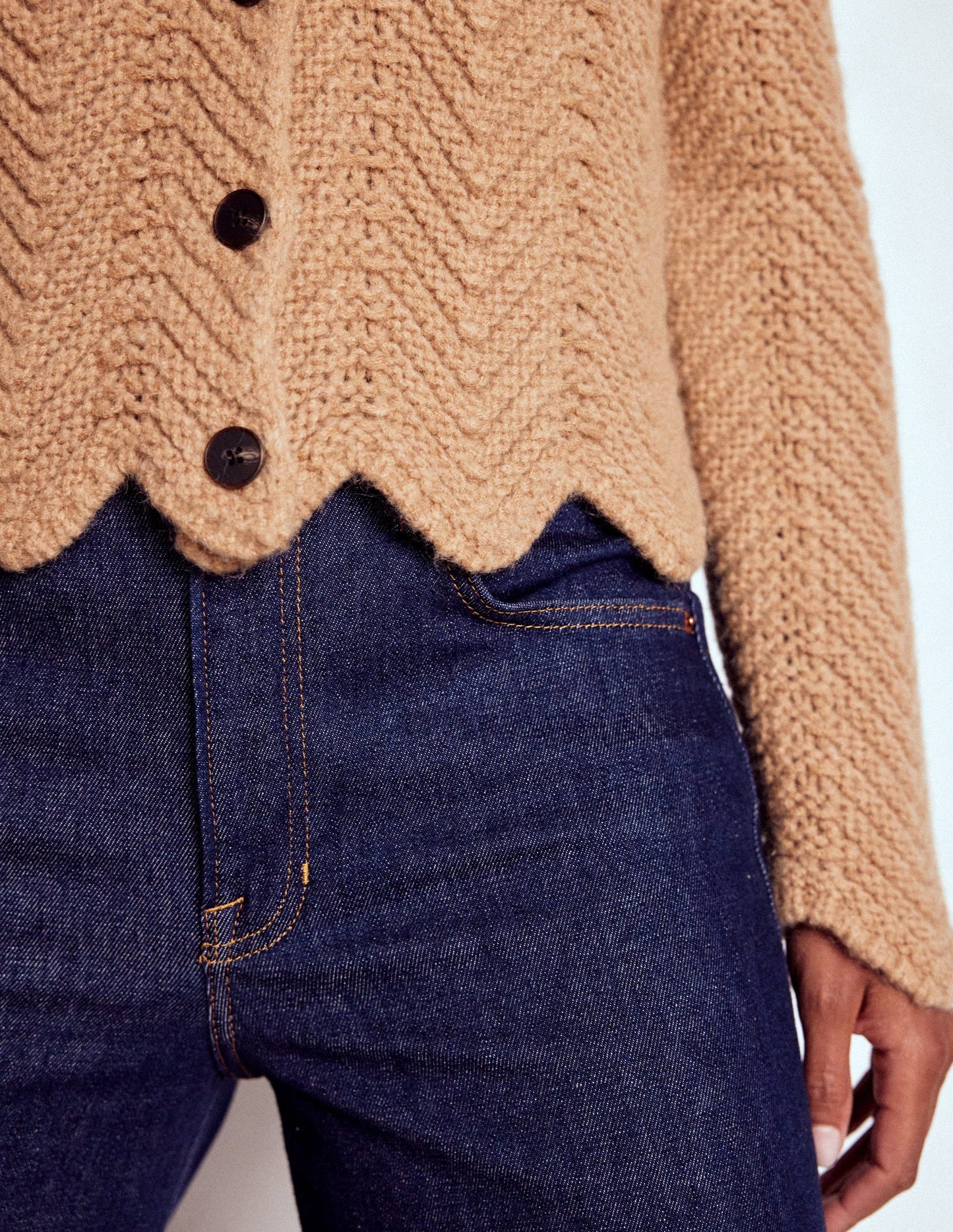 Chunky Chevron Knitted Jacket