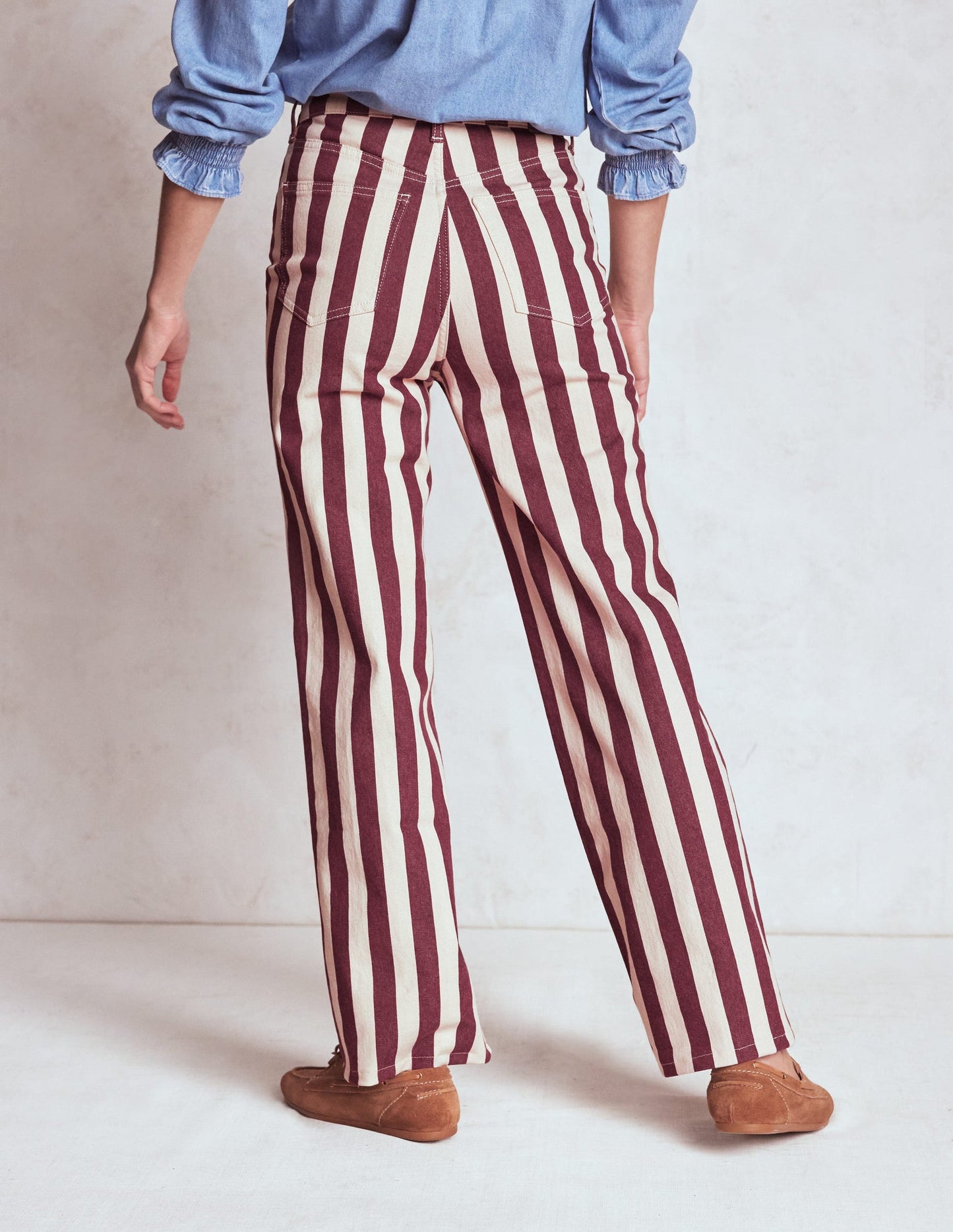 High Rise Column Leg Jeans