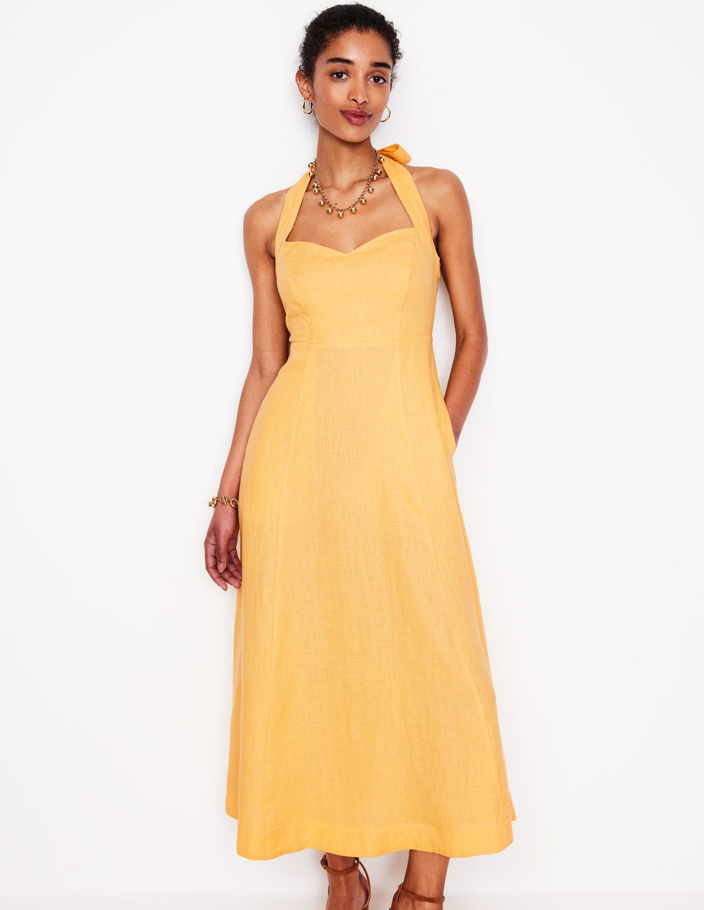 Halter Linen Dress