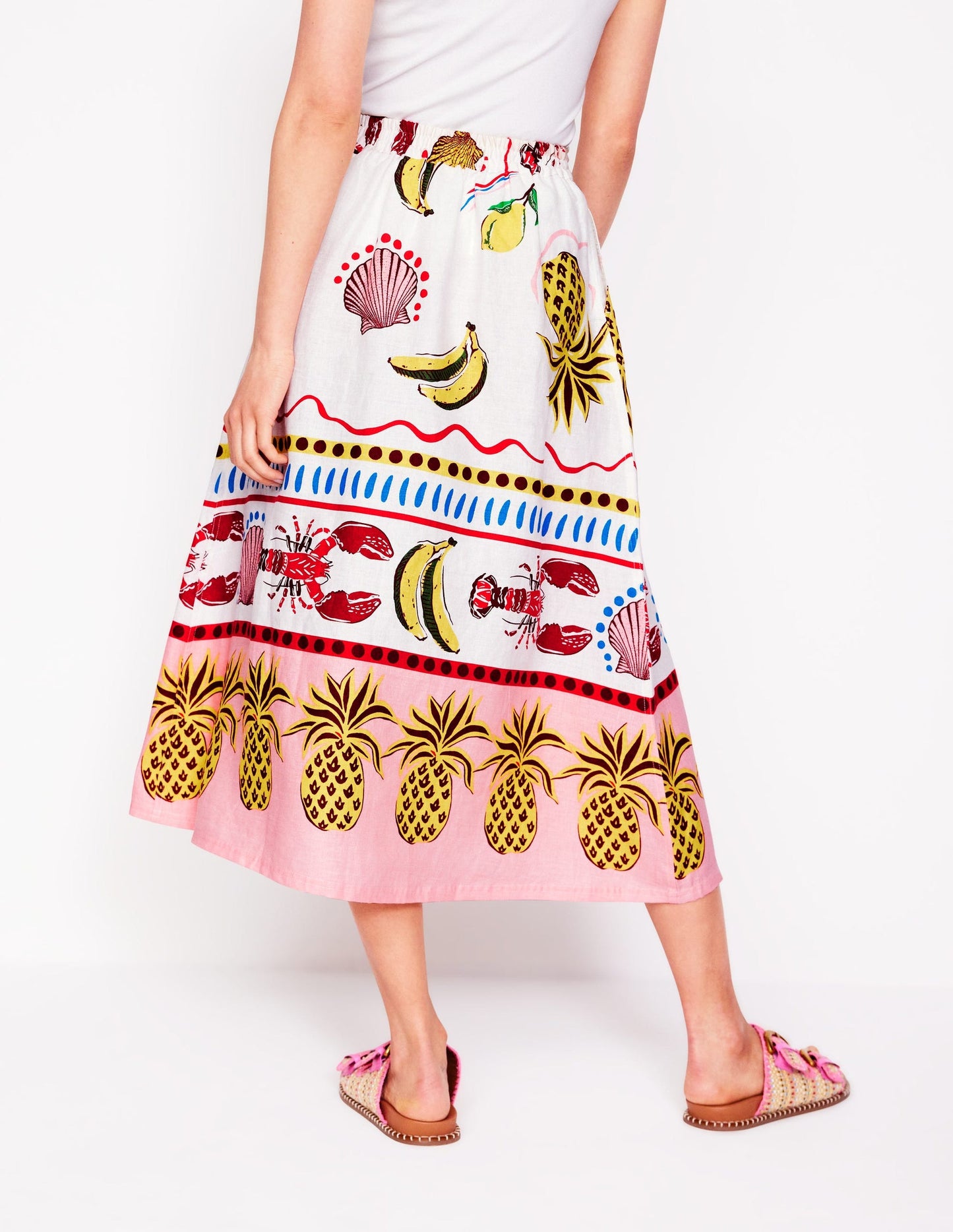 Verity Linen Midi Skirt