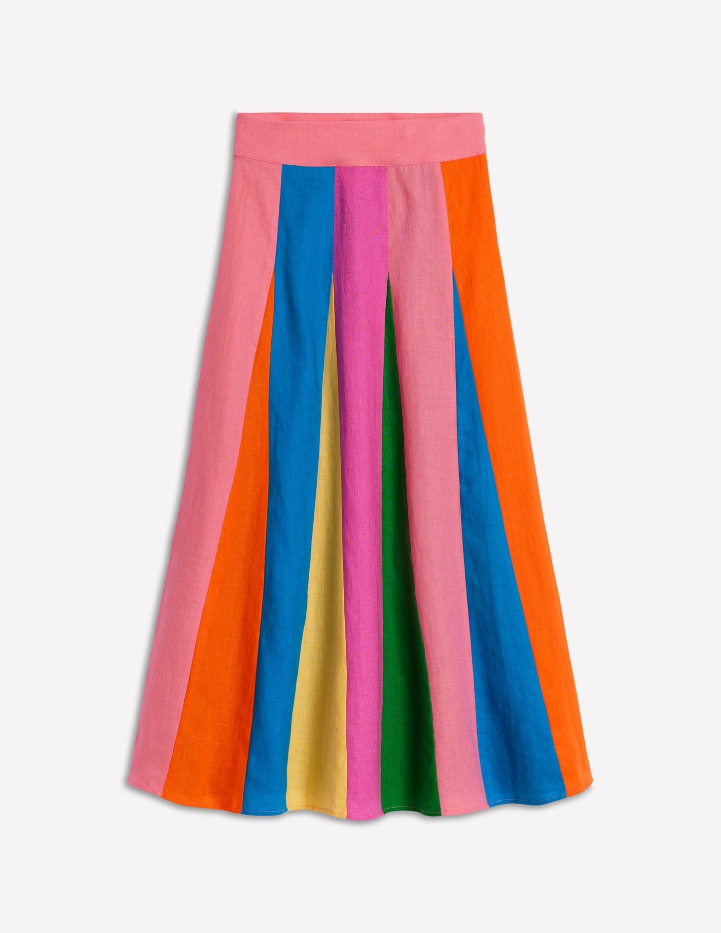 Linen Flippy Maxi Skirt