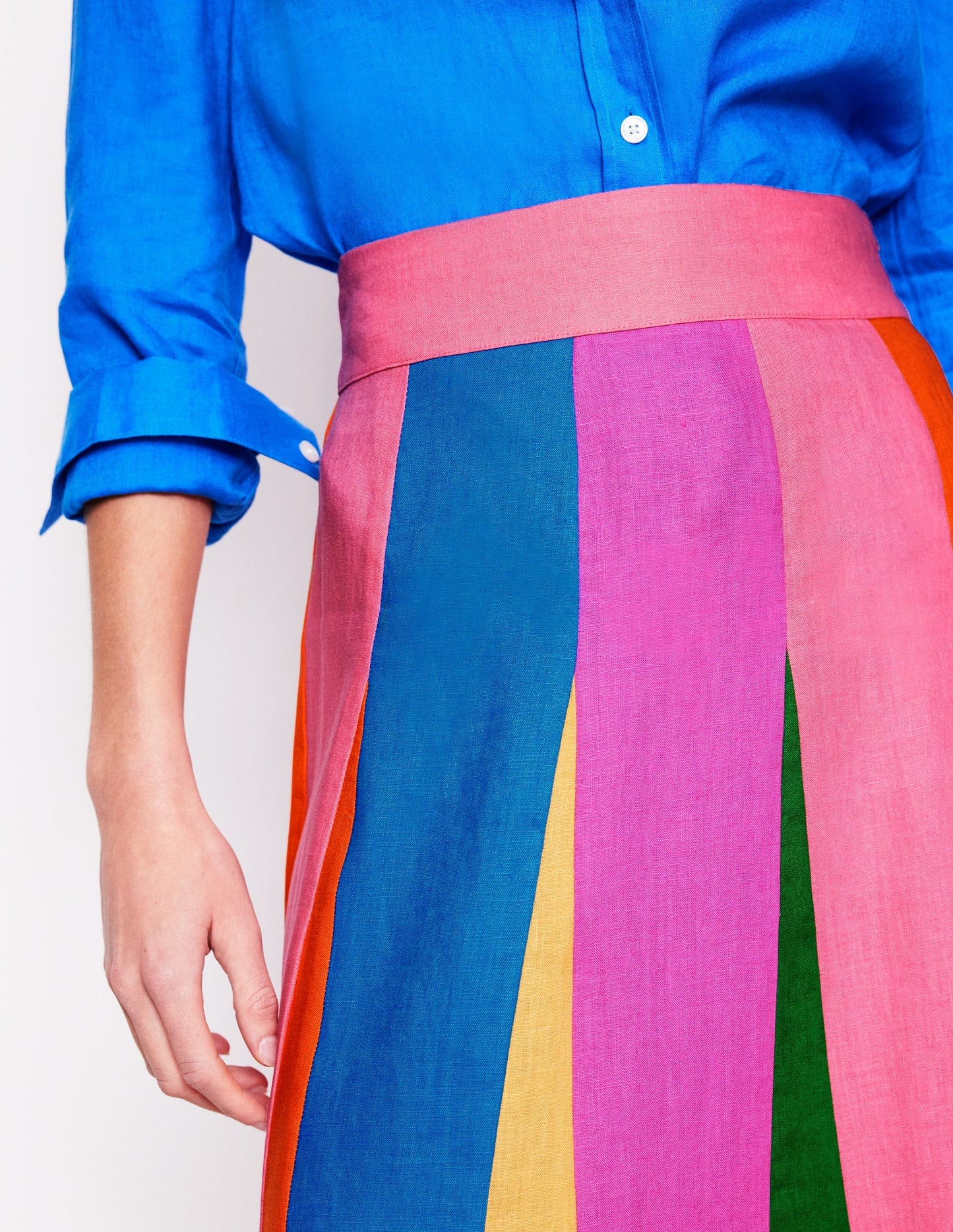 Linen Flippy Maxi Skirt