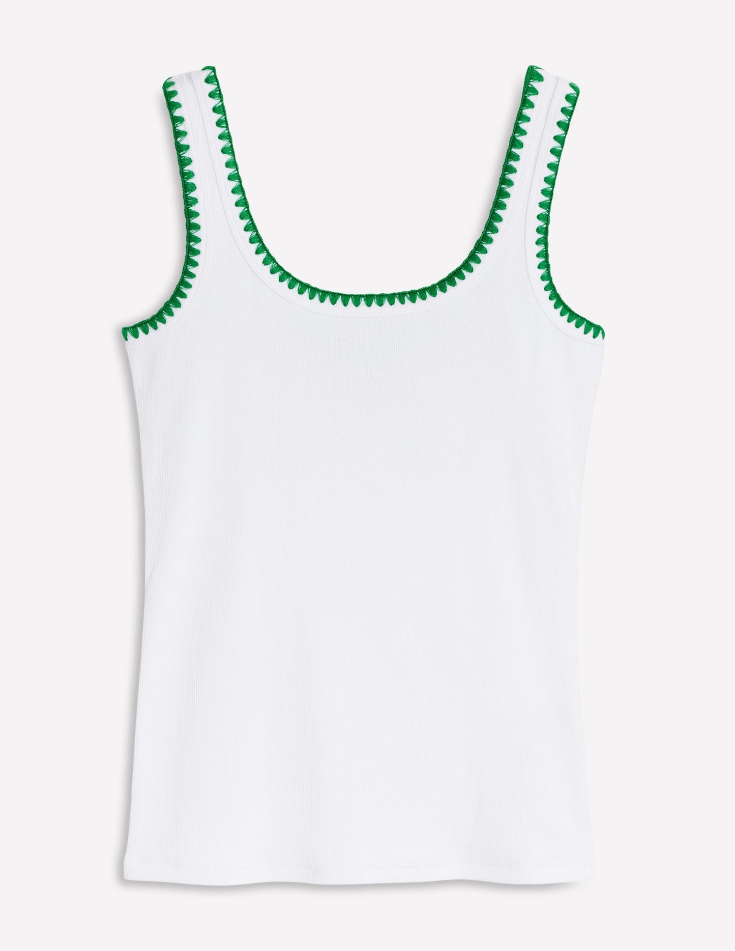 Crochet Trim Scoop Neck Vest