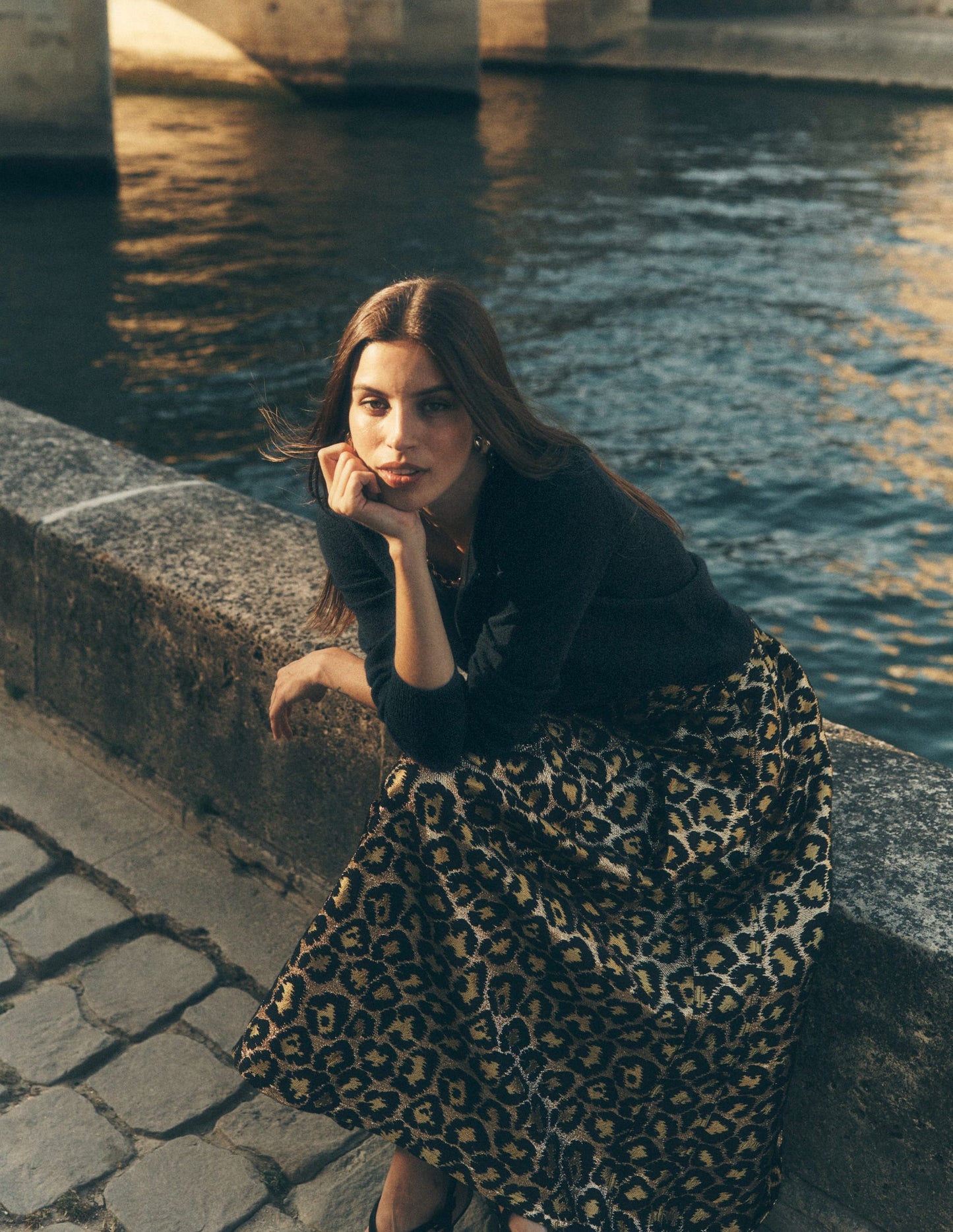 Verity Jacquard Midi Skirt