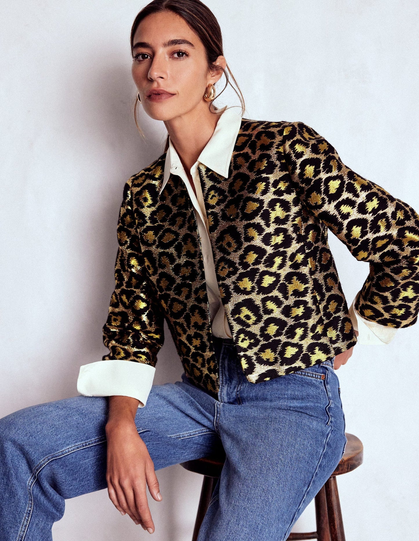 Jacquard Leopard Jacket