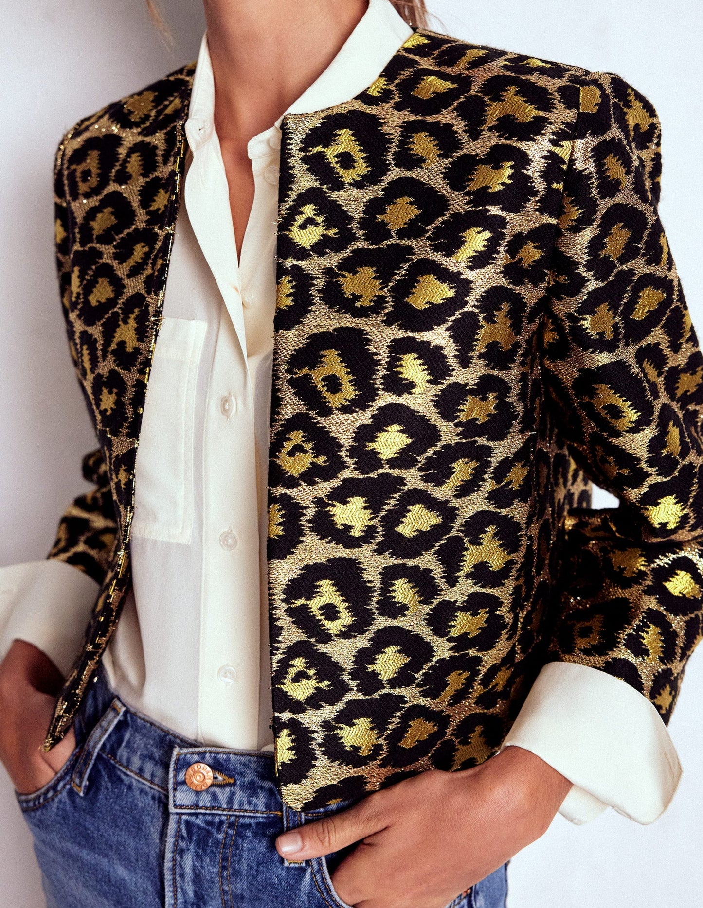 Jacquard Leopard Jacket
