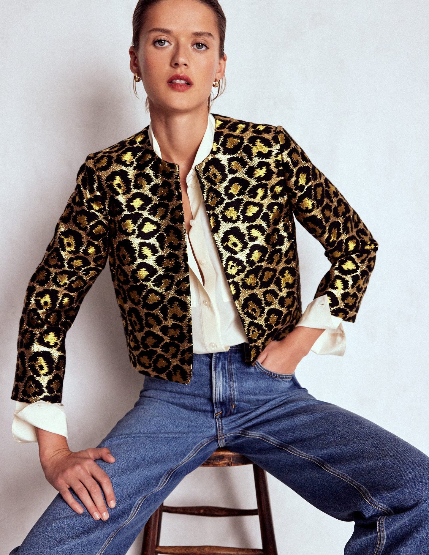 Jacquard Leopard Jacket