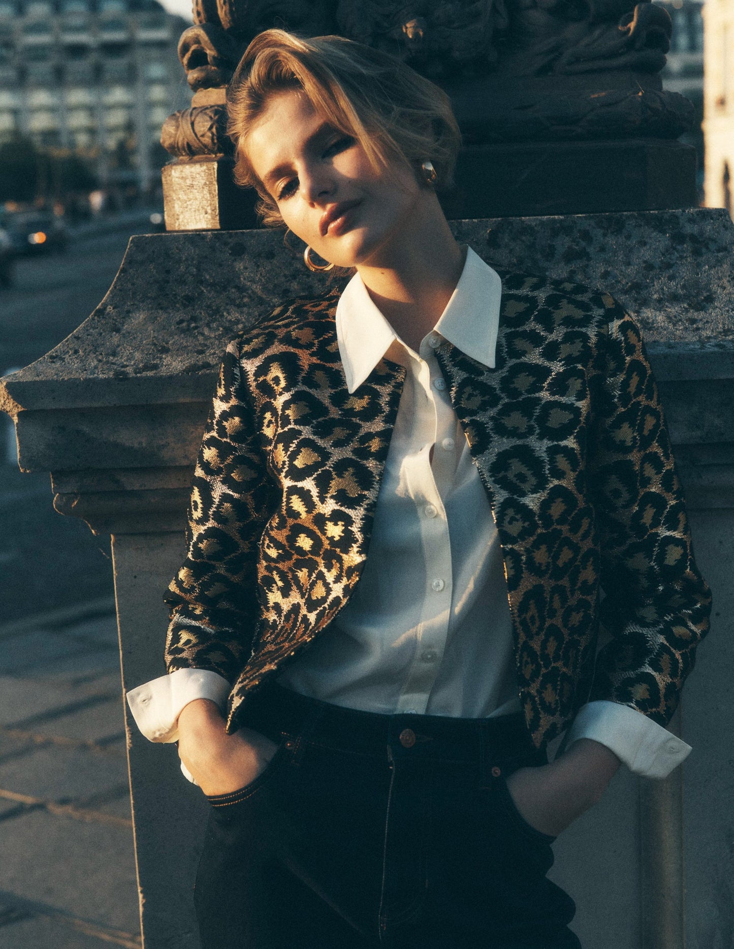 Jacquard Leopard Jacket