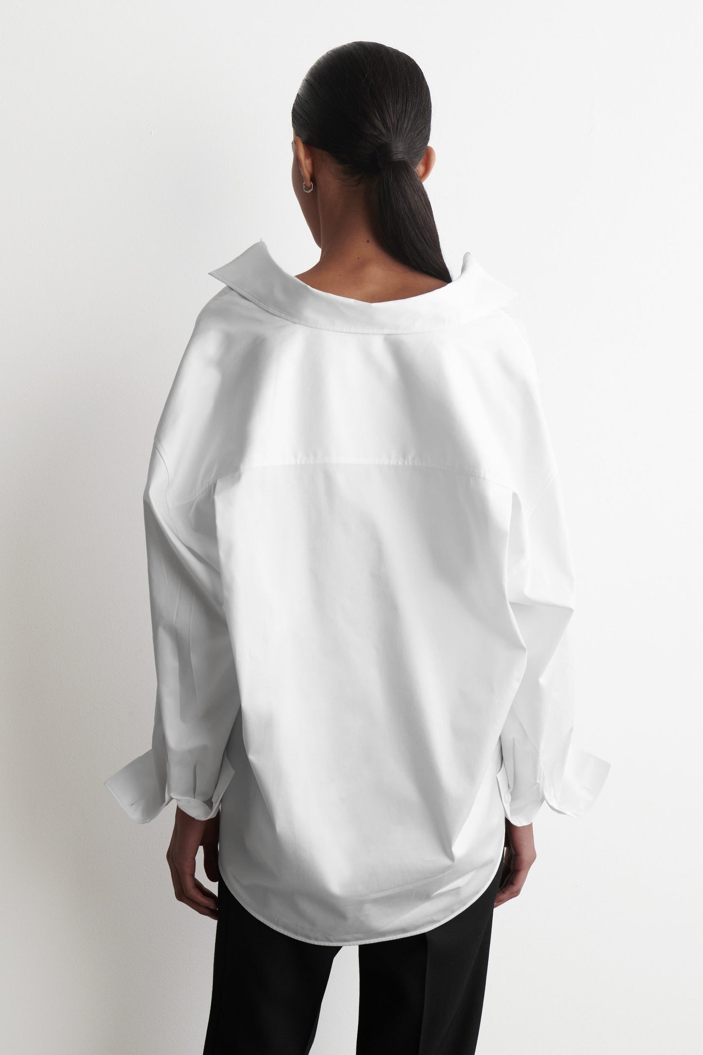 Open-Collar Cotton Shirt