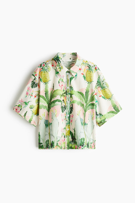 Patterned cotton shirt