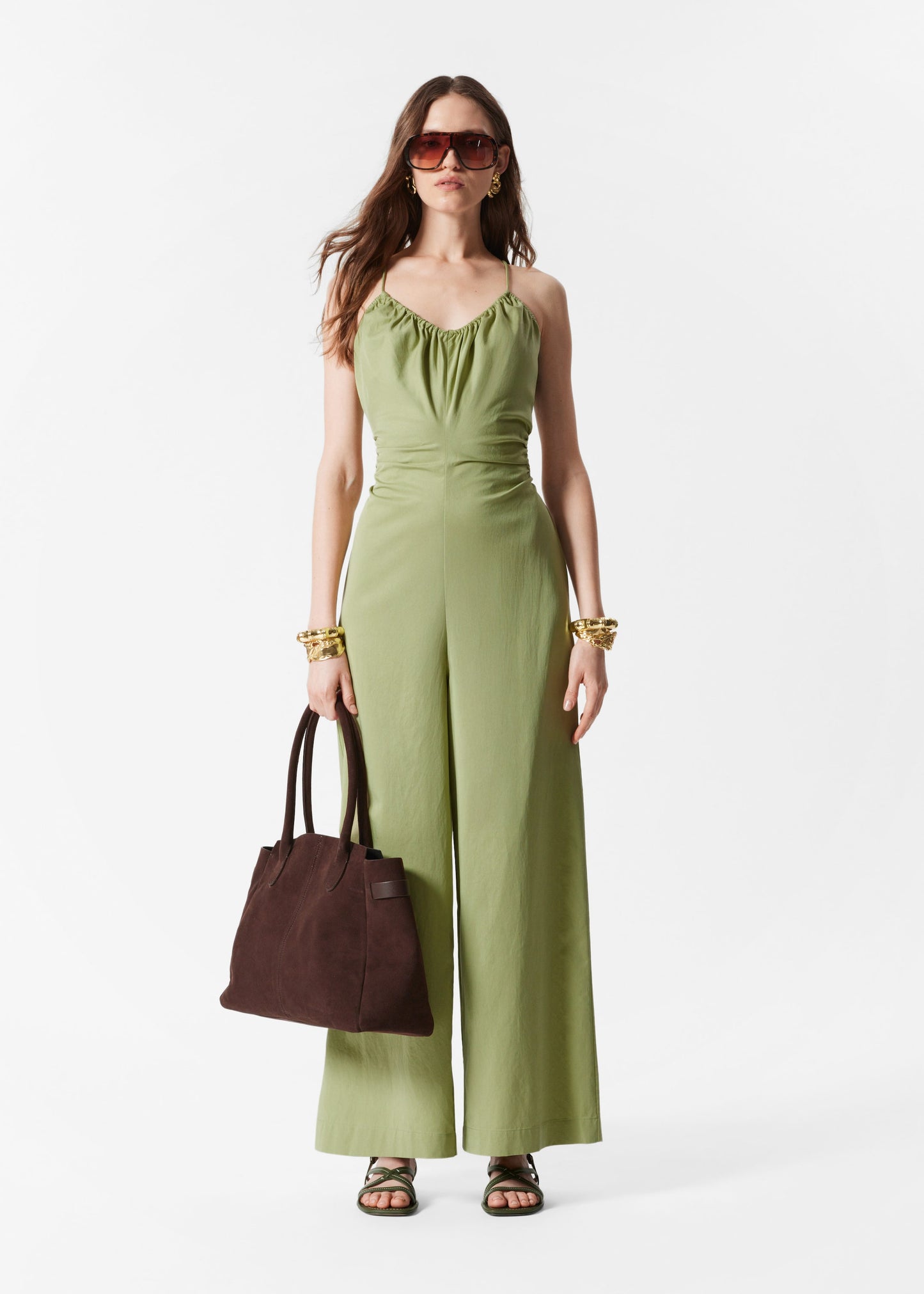 Open-Back Wide-Leg Jumpsuit