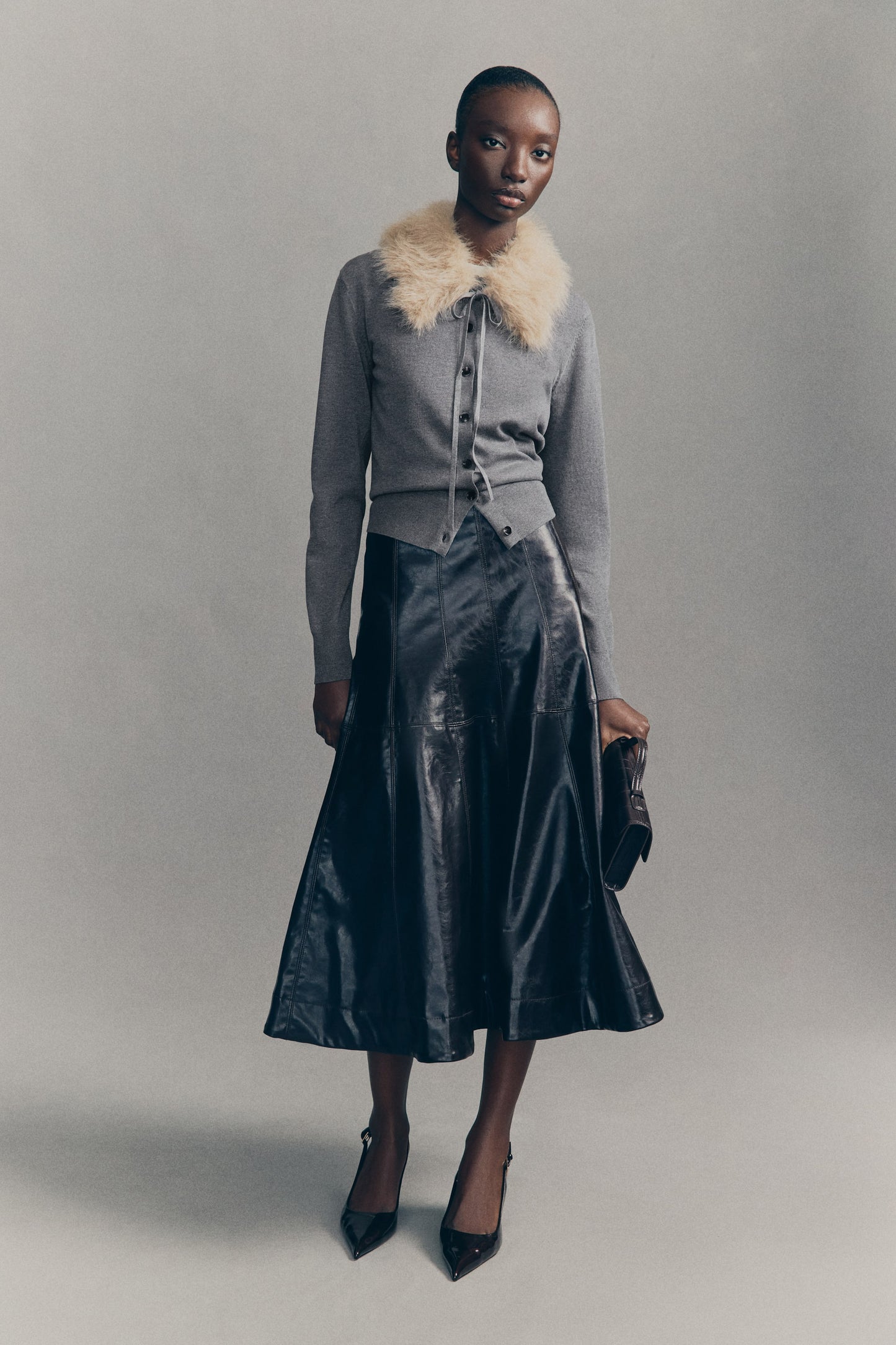 Collared cardigan