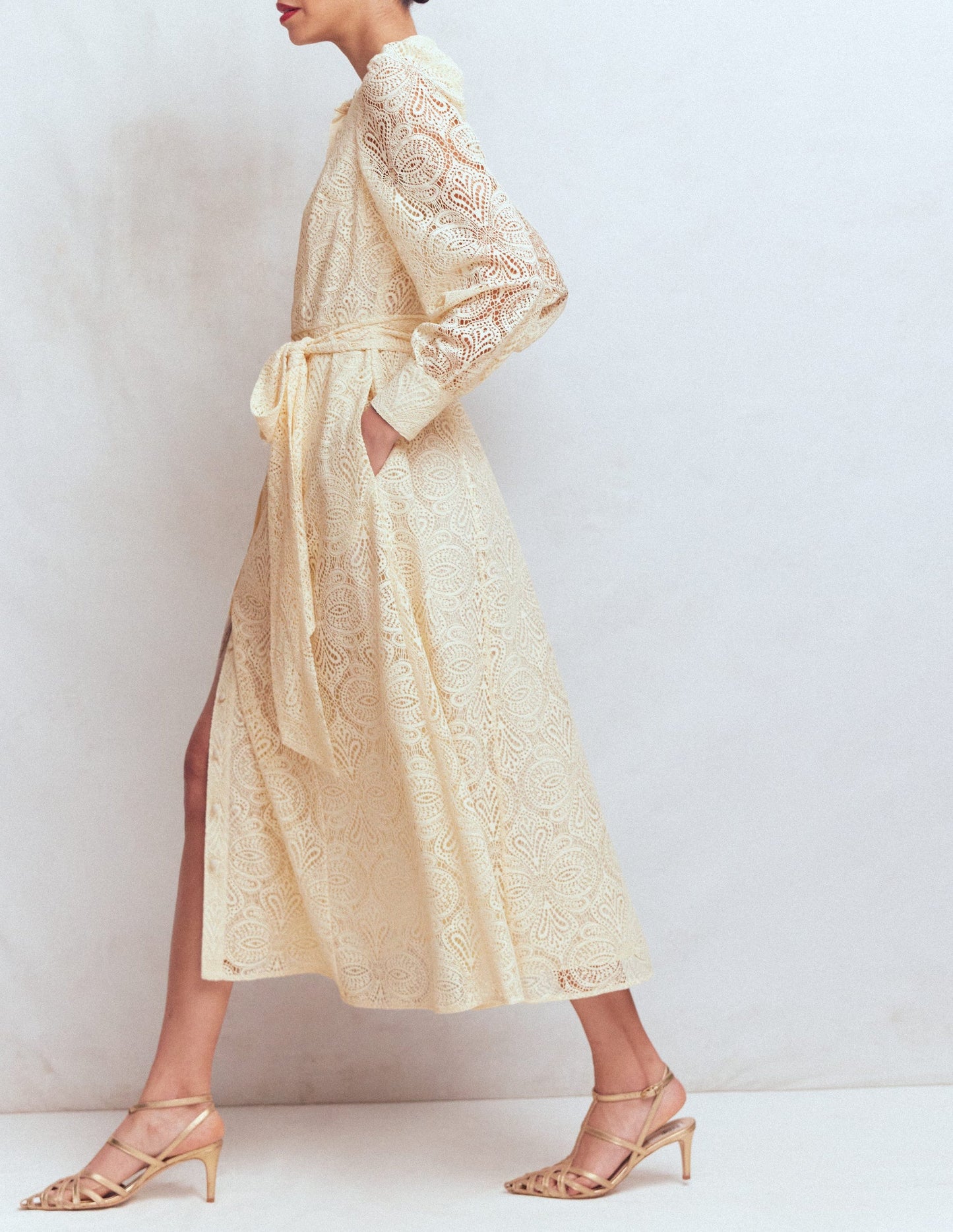 Blouson Sleeve Lace Dress