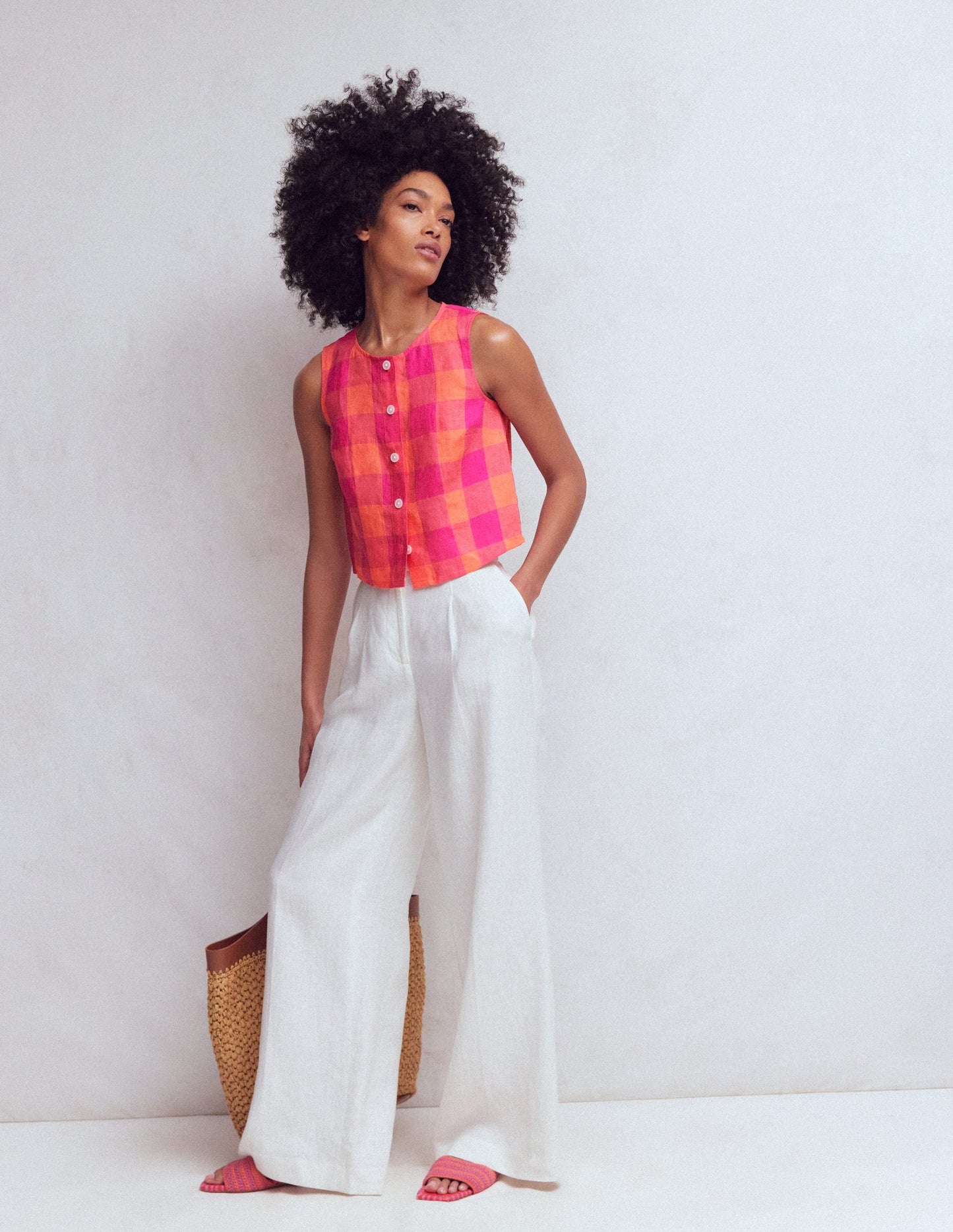 Andrea Linen Shell Top