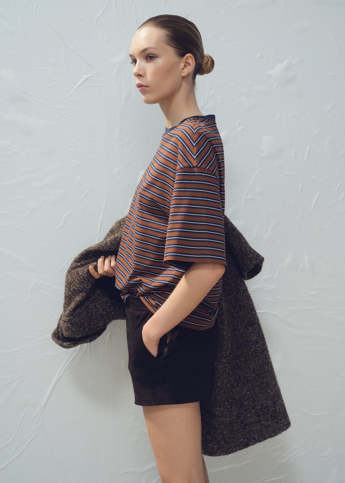 Striped short-sleeved t-shirt