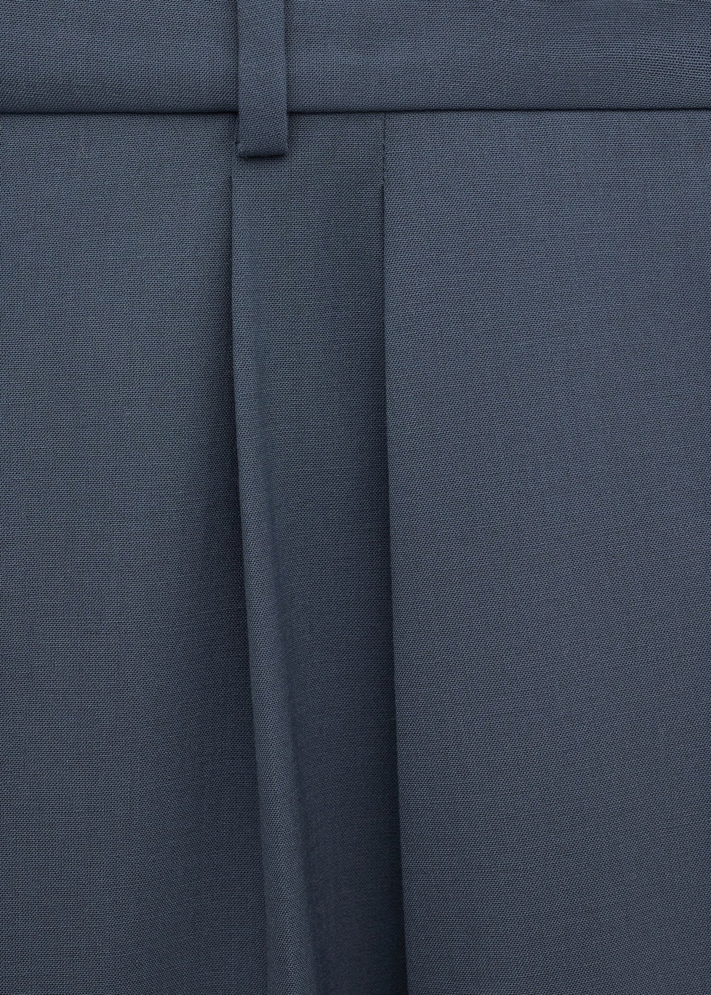 Straight wool suit trousers