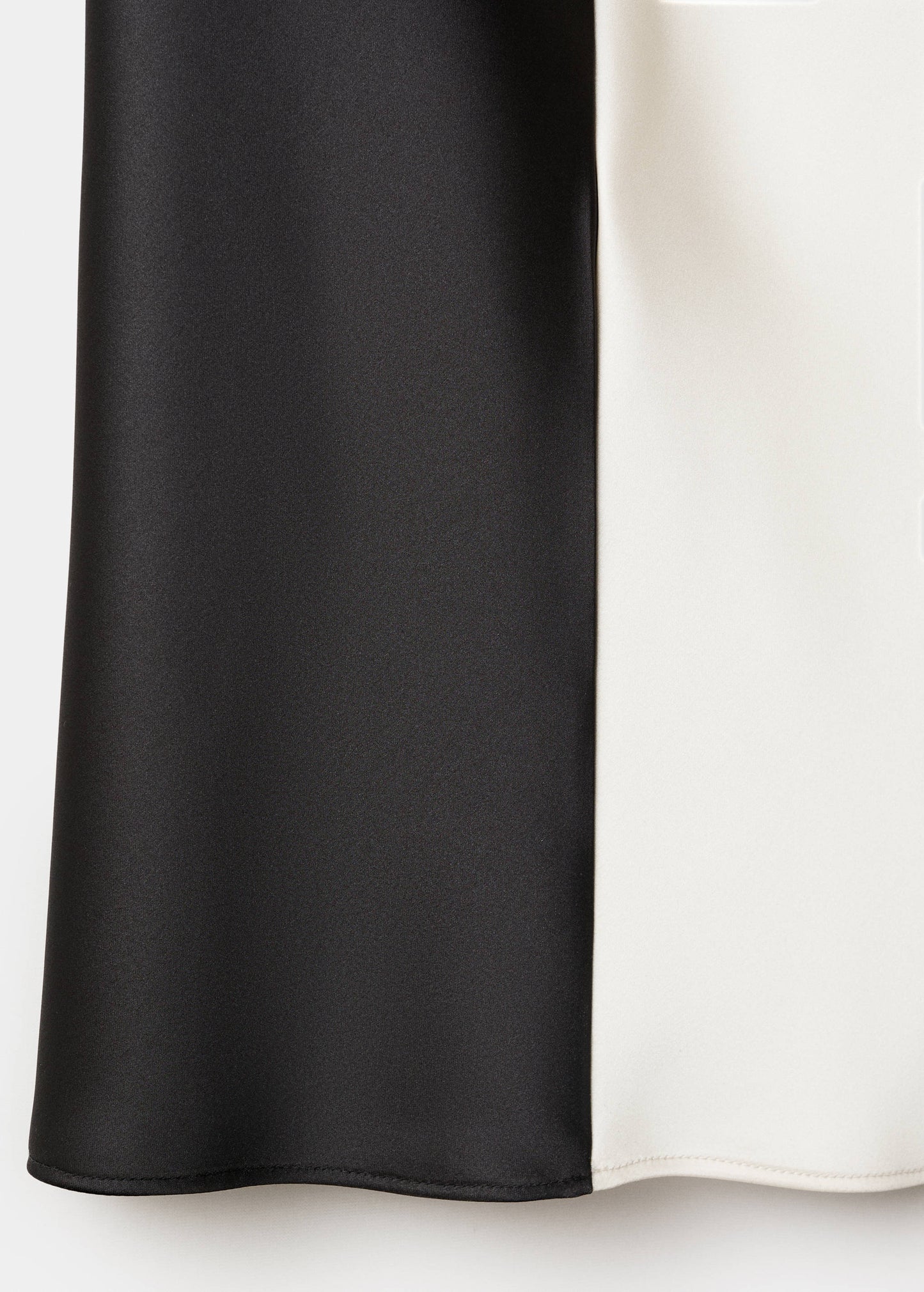 Two-tone satin dress