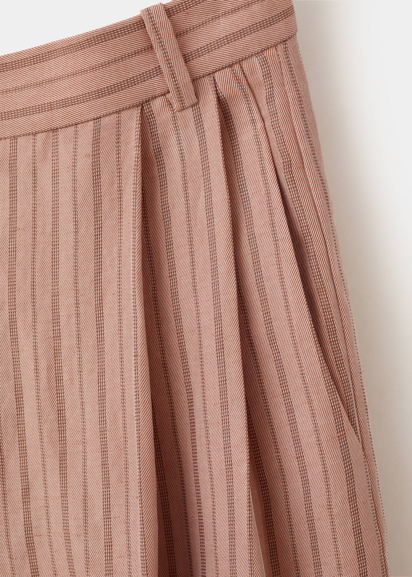 Striped linen suit trousers