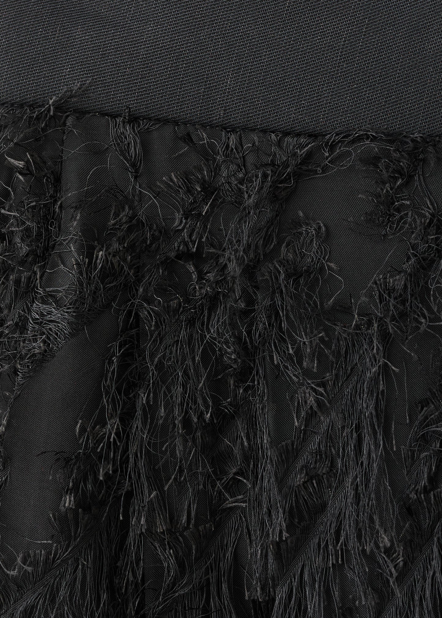 Straight-leg textured yarn trousers
