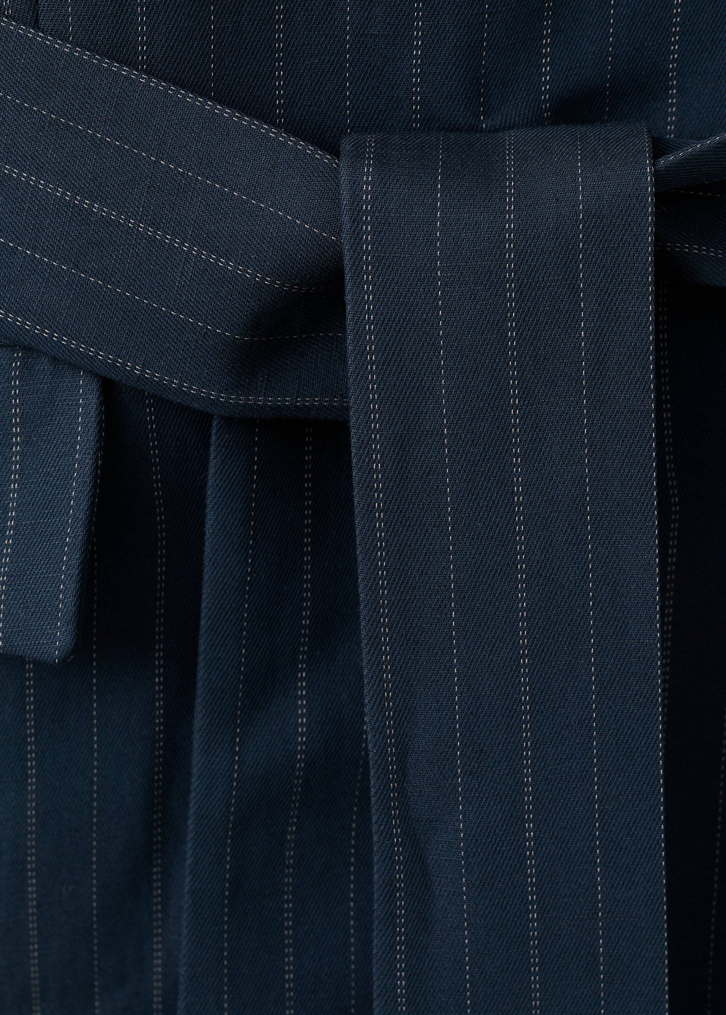 Pinstripe belted blazer