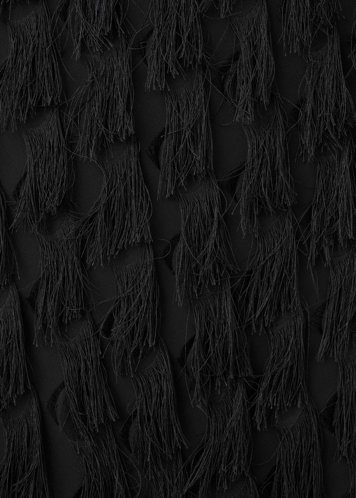 Long dress with frayed finishes