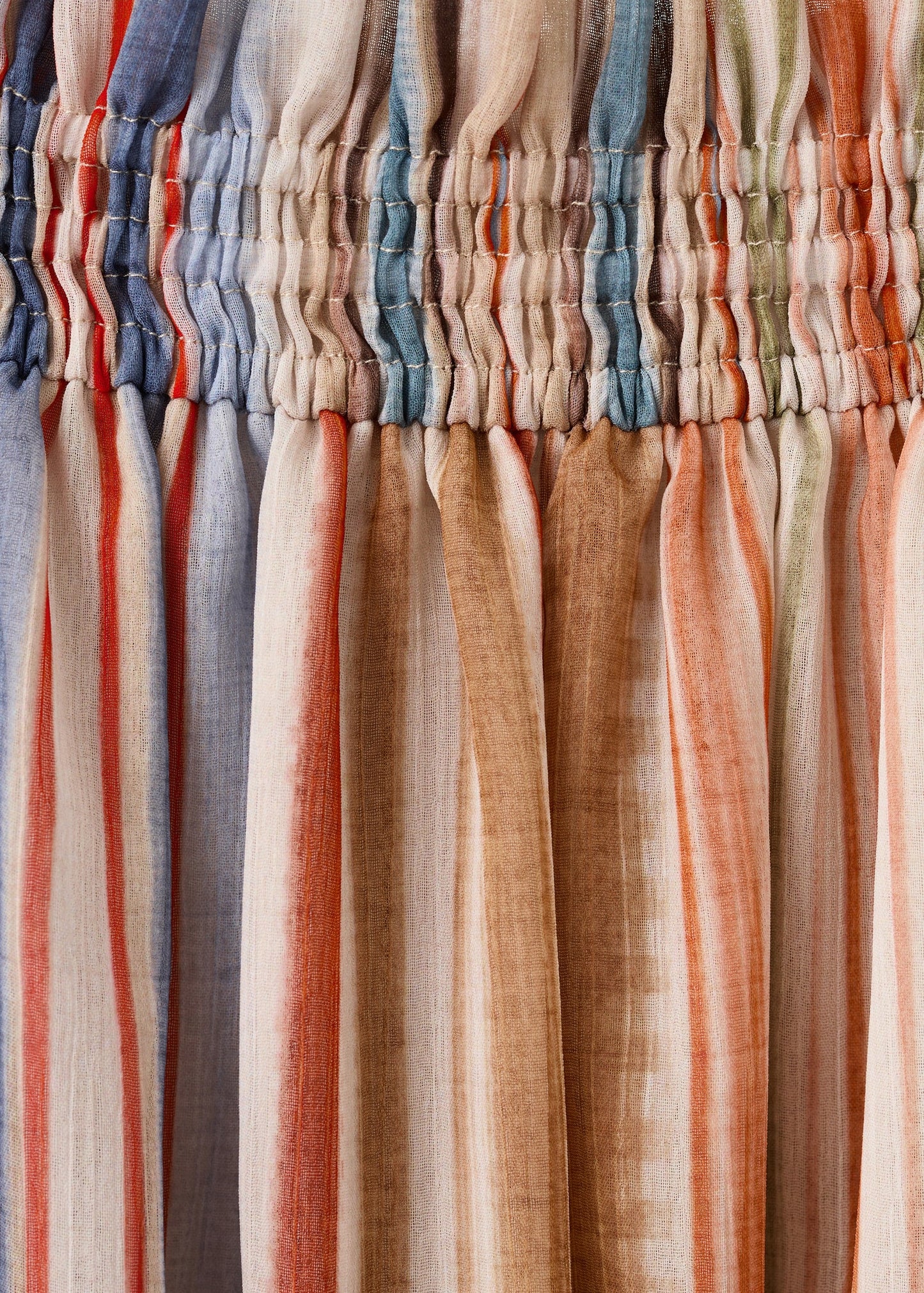 Striped strapless dress