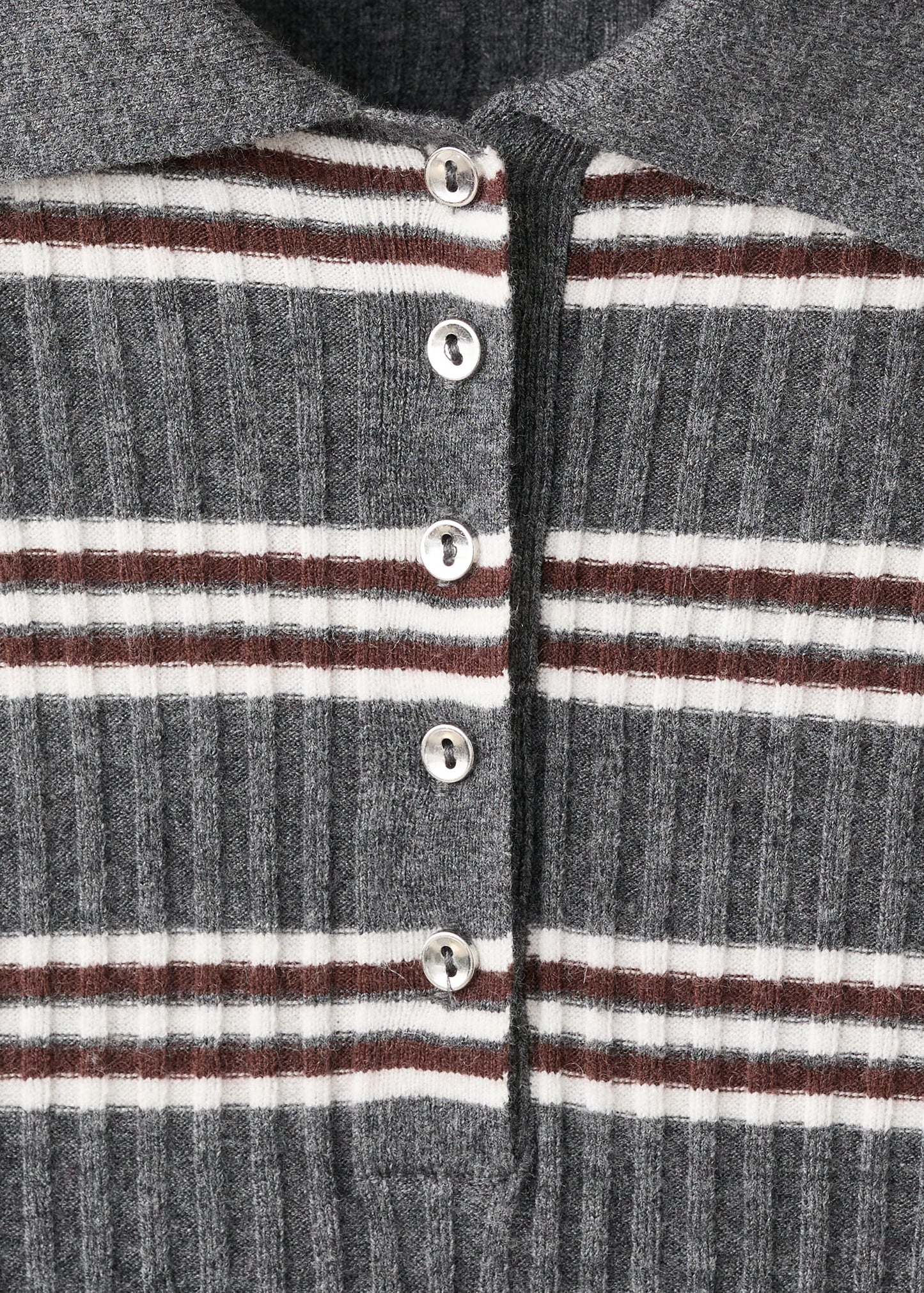 Striped ribbed-knit sweater
