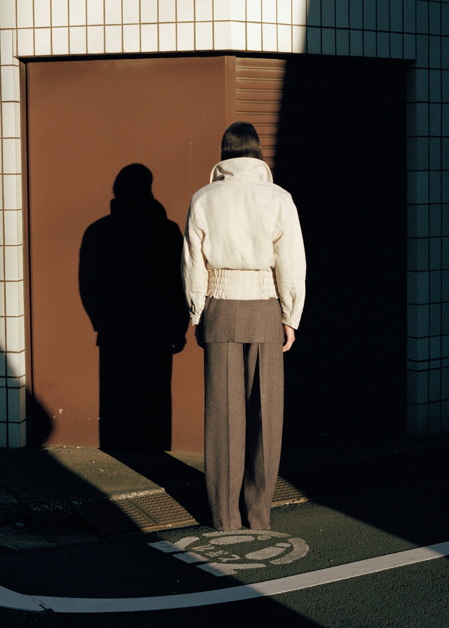 Flecked suit trousers