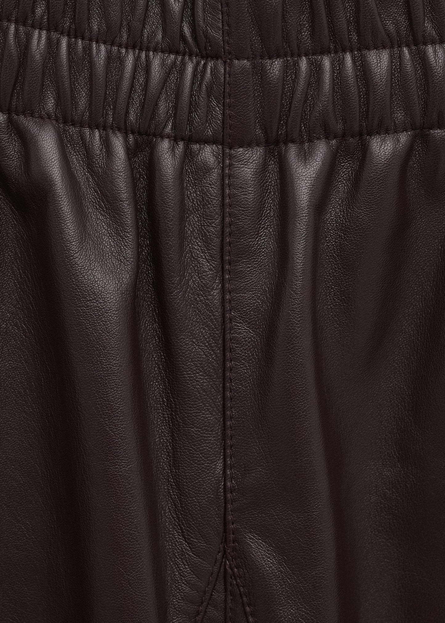 100% leather trousers with buttoned cuffs