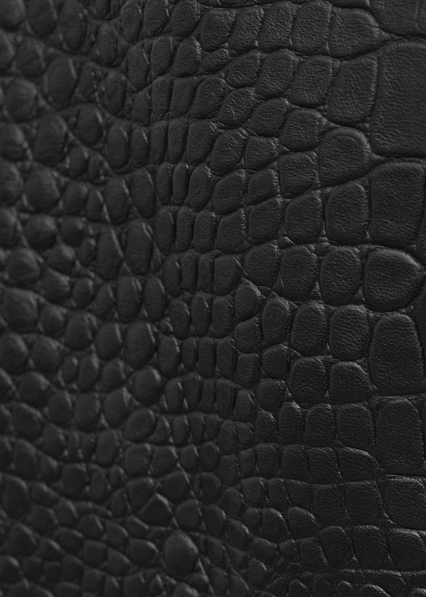 Leather miniskirt with crocodile effect