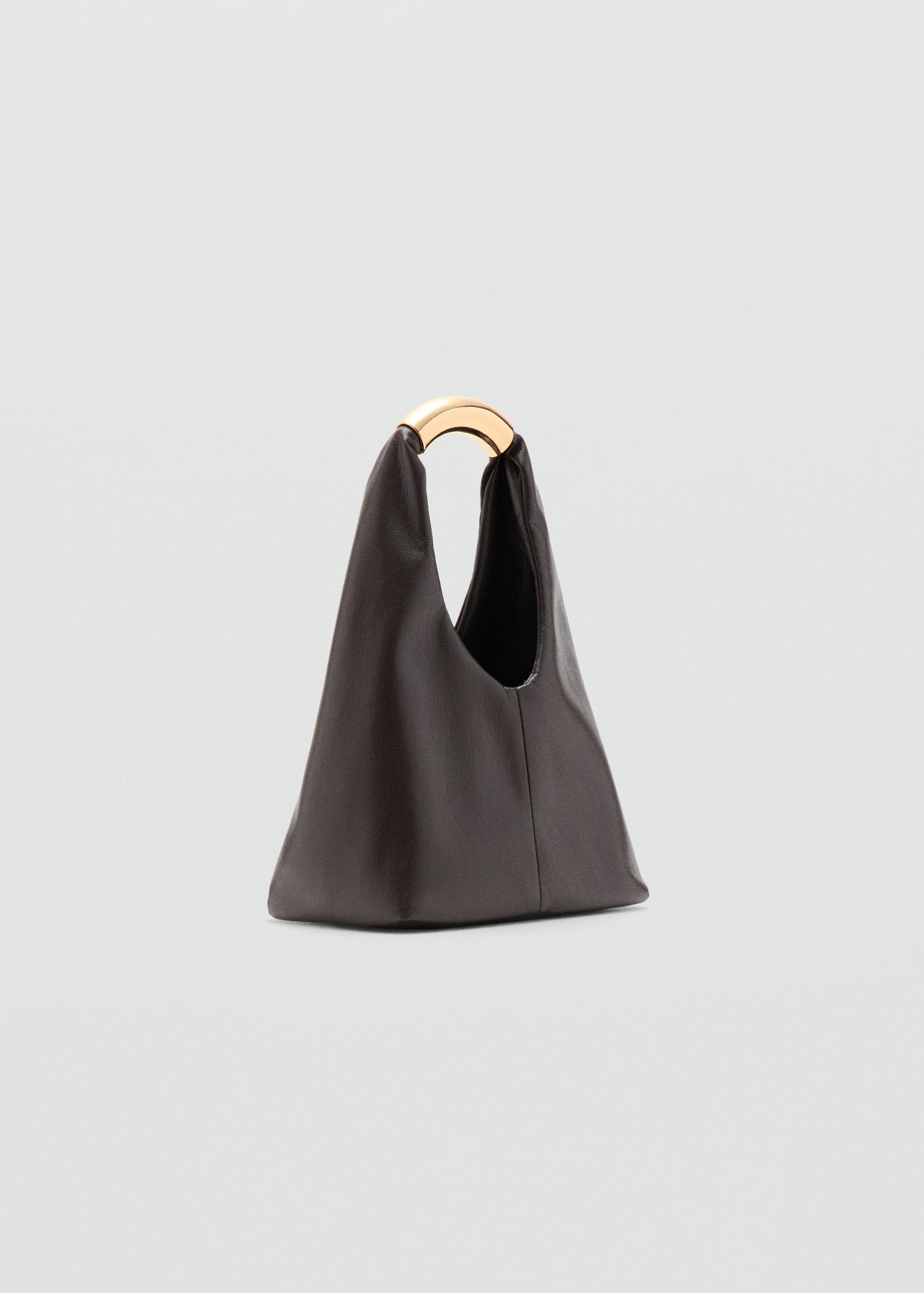 Handbag with metal handle