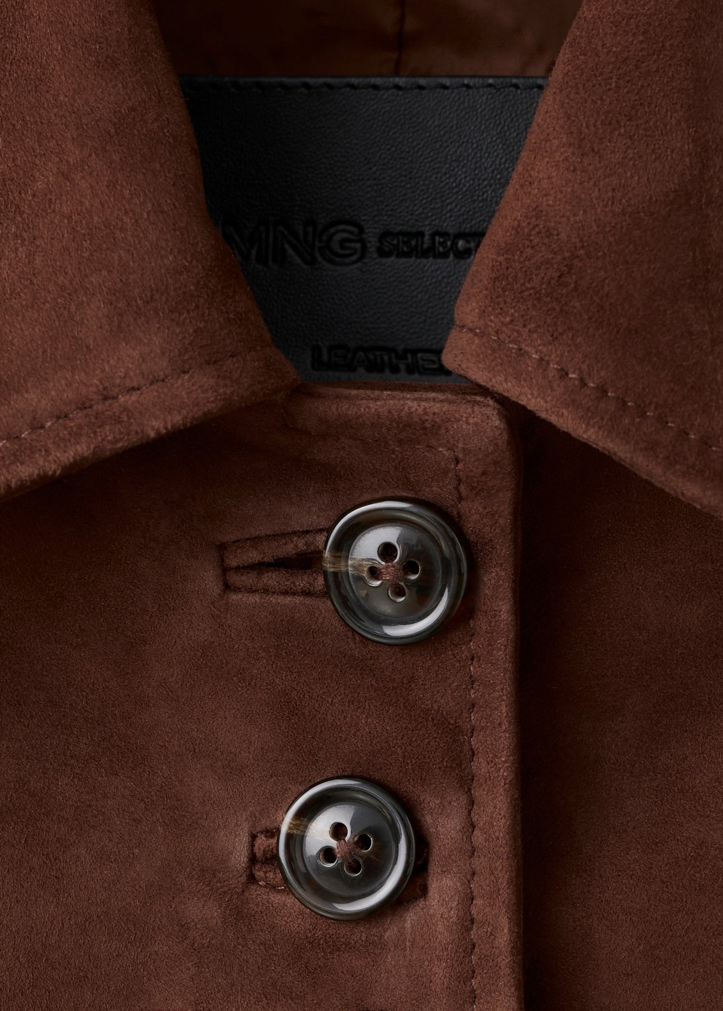 Suede jacket with buttons