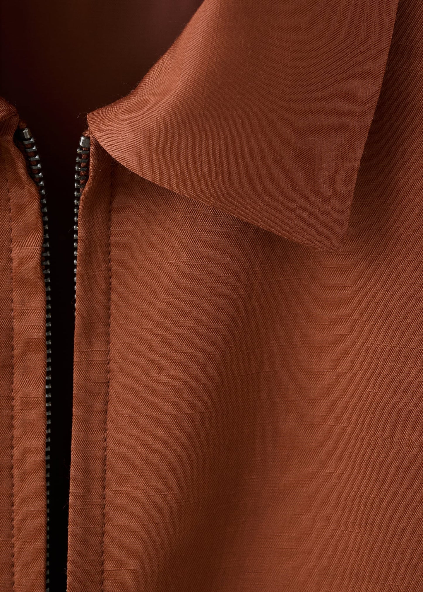 Linen-blend jacket with pockets