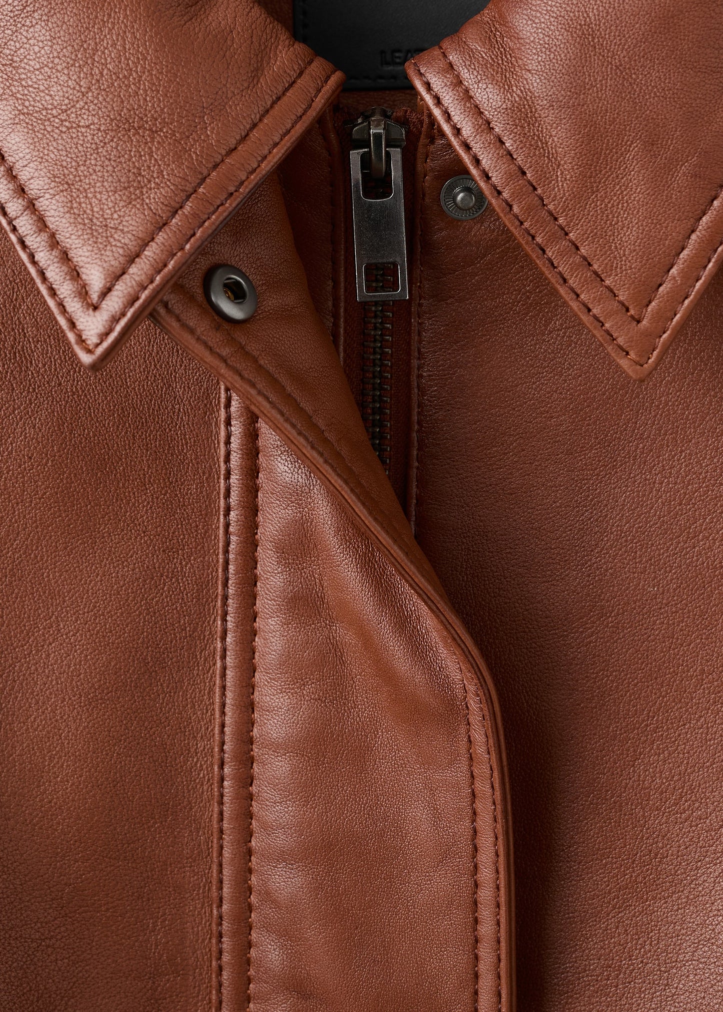 Oversized leather jacket